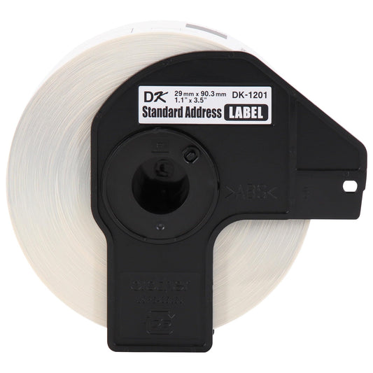 Brother Printer Genuine Die-Cut Standard Rolled Address Labels QL Printer, (DK12013PK), 3 Pack Roll