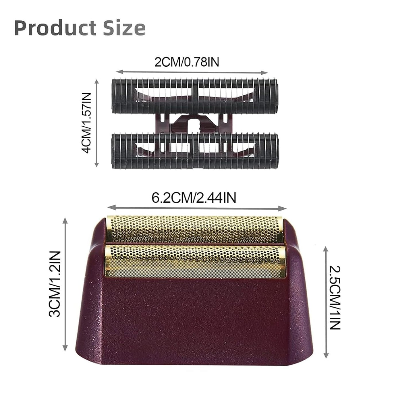 4 Pack Professional 5 Star Series Finale Shaver Replacement Foil and Cutter Bar Assembly Compatible With Wahl Shaver Foil 7031-100, 7043-100 Super Close Shaving Replacement Heads，