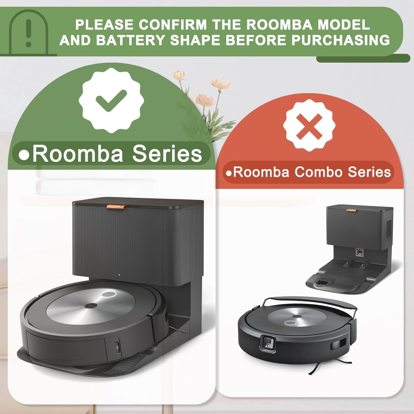 64.2Wh for Roomba Battery ABL-F for iRobot Roomba i&e Series i3 i3+ i4+ i8 i8+ i7 i7+ j7 J9+ j7+ e5 e6 Roomba Replacement Batteries ABL-D1 ABL-D2 ABL-D2A 4460mAh （Unsuitable for Roomba Combo Series）