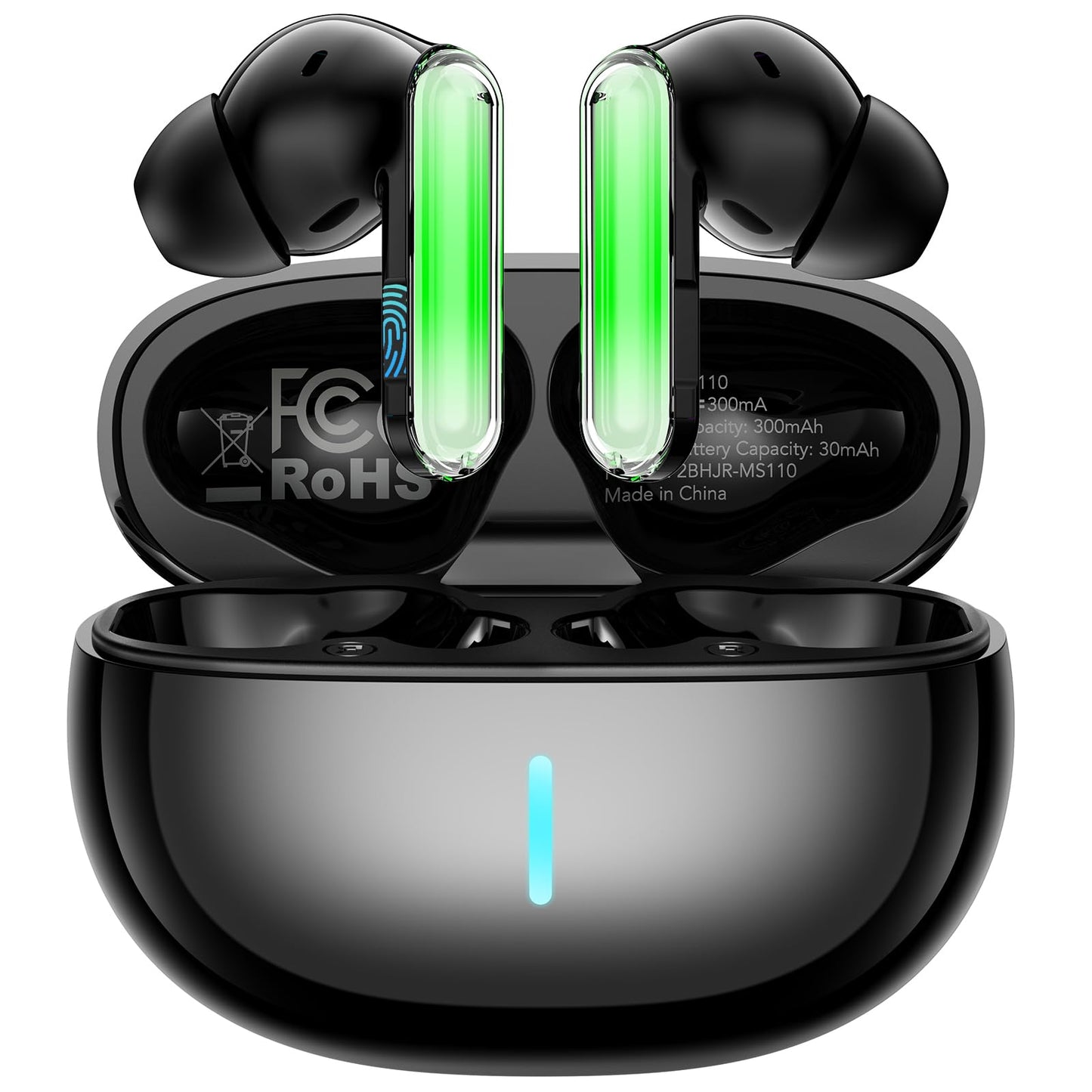 BNARQP MS110 AI Translation Earbuds, Bluetooth Translator Earbuds with App, 40H Playtime with Charging Case, IPX5 Water-Resistant Wireless Earbuds for Travel, Meetings & Language Learning