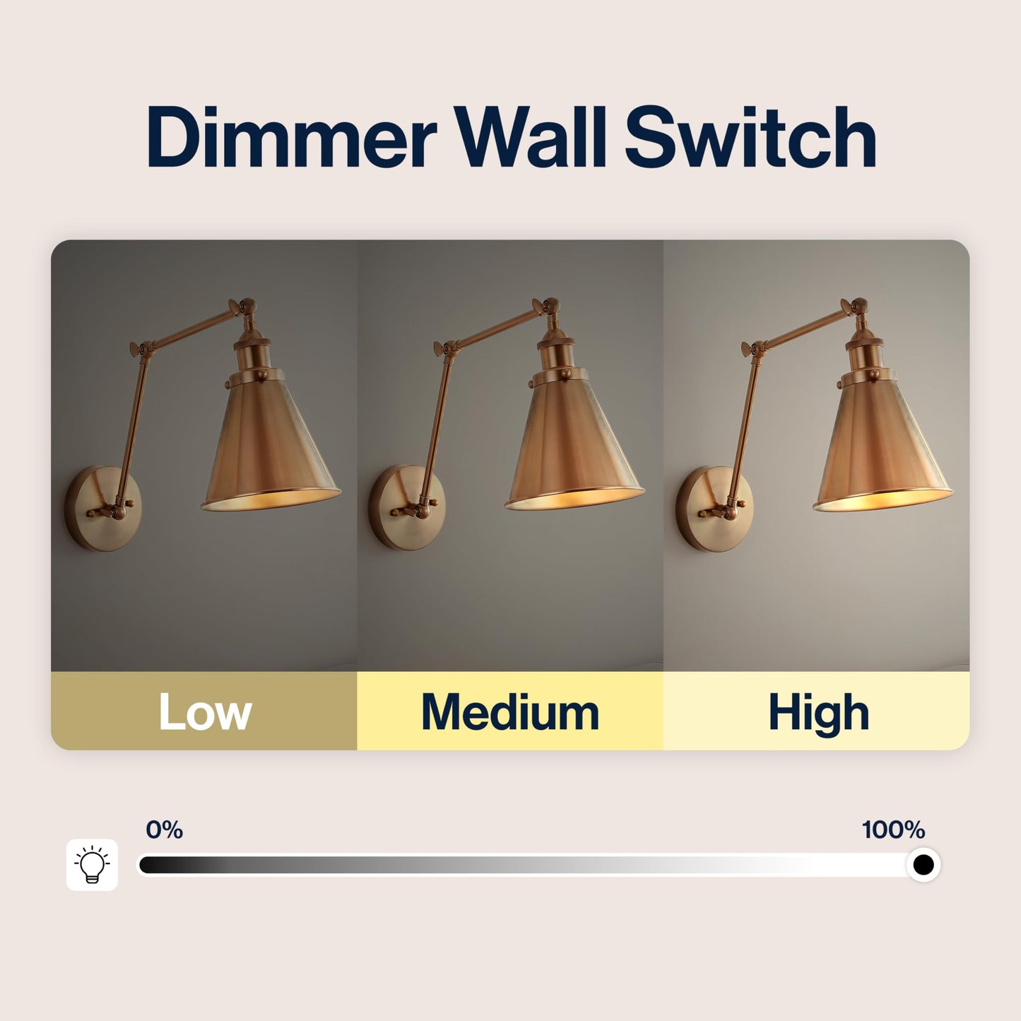 JONATHAN Y JYL7461A Rover 7" Farmhouse Industrial Adjustable Arm Metal LED Wall Sconce Rustic Bohemian 2700K LED 4W Bulb for Entryway Lobby Kitchen Bathroom Bedroom Living Room Hallway, Brass Gold