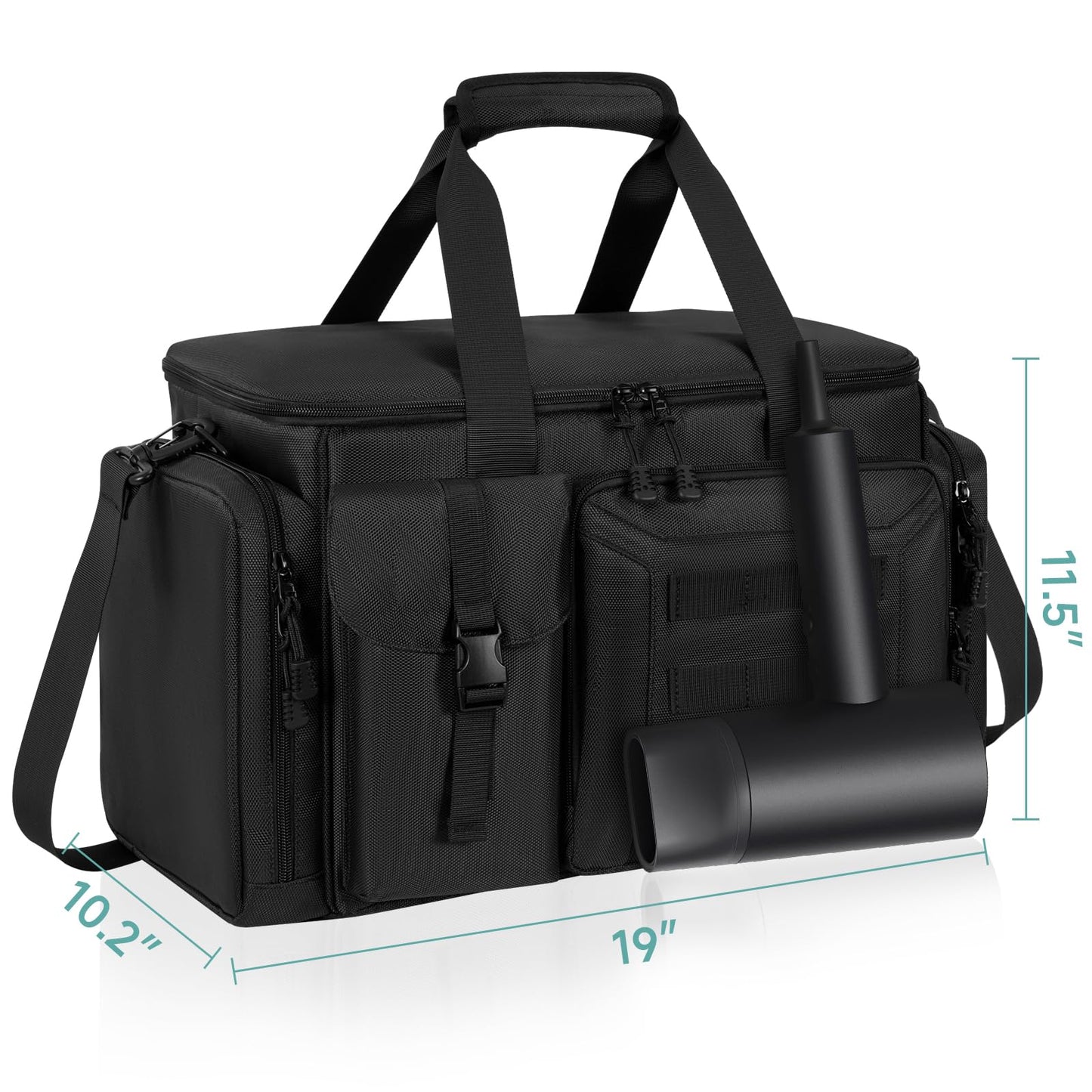 LASUK Barber Hairdressing Bag Supplies Bag with Adjustable Dividers, Barber Tools Storage Bag Hair Clipper Case Organizer for Scissors Clippers Trimmers & Haircut Kits, Barber Travel Case