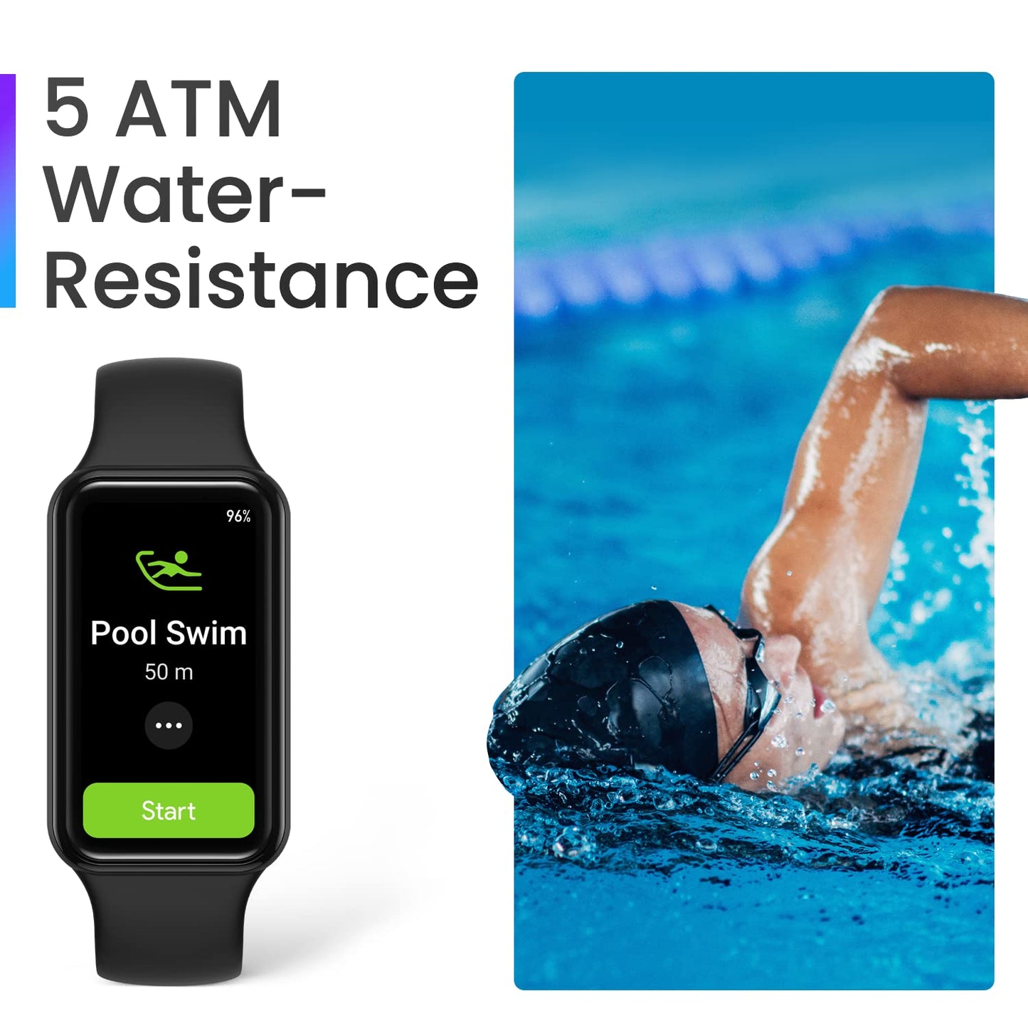 Amazfit Band 7 Fitness & Activity Tracker, Step Monitoring, Heart Rate & SpO2 Monitoring, Virtual Pacer, 18-Day Battery, Sleep Quality Analysis, Alexa Built-In, Water Resistant, (Black)