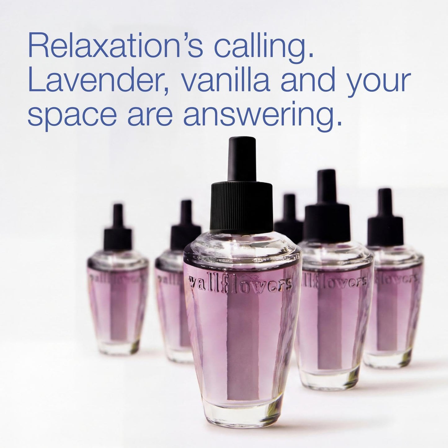 Bath & Body Works Lavender Vanilla Wallflowers Refills - Plug-In Air Freshener Refill for At-Home Use - Always-On Fragrance - Natural Essential Oils - Room-Filling Fragrance - Thoughtful Gift - 6-Pack