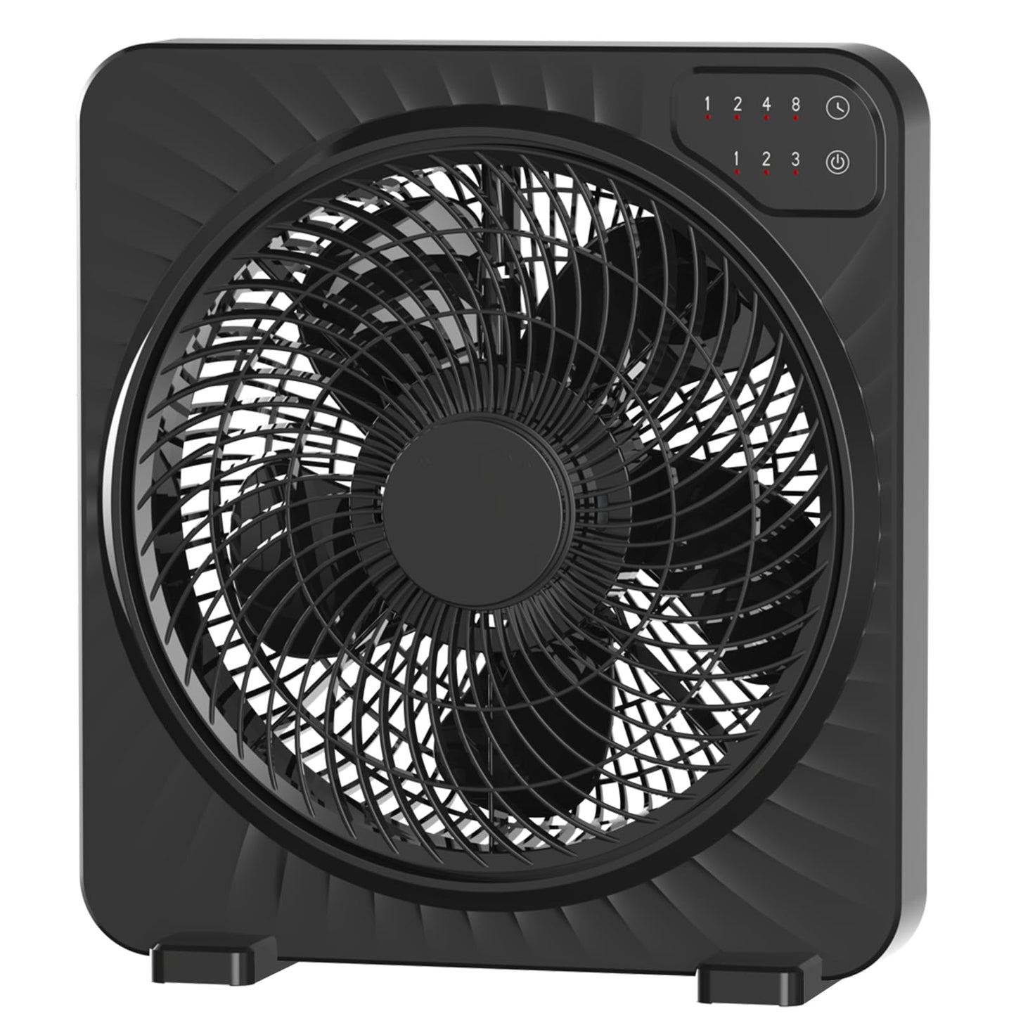 PNTCK 13" Quiet Desk Fan with 3 Speeds, 5 Blades, Powerful Box Fan with Convenient Touch Control, 15h Timer, Portable Cooling Fan Table Fan for Bedroom Home, Office, Kitchen