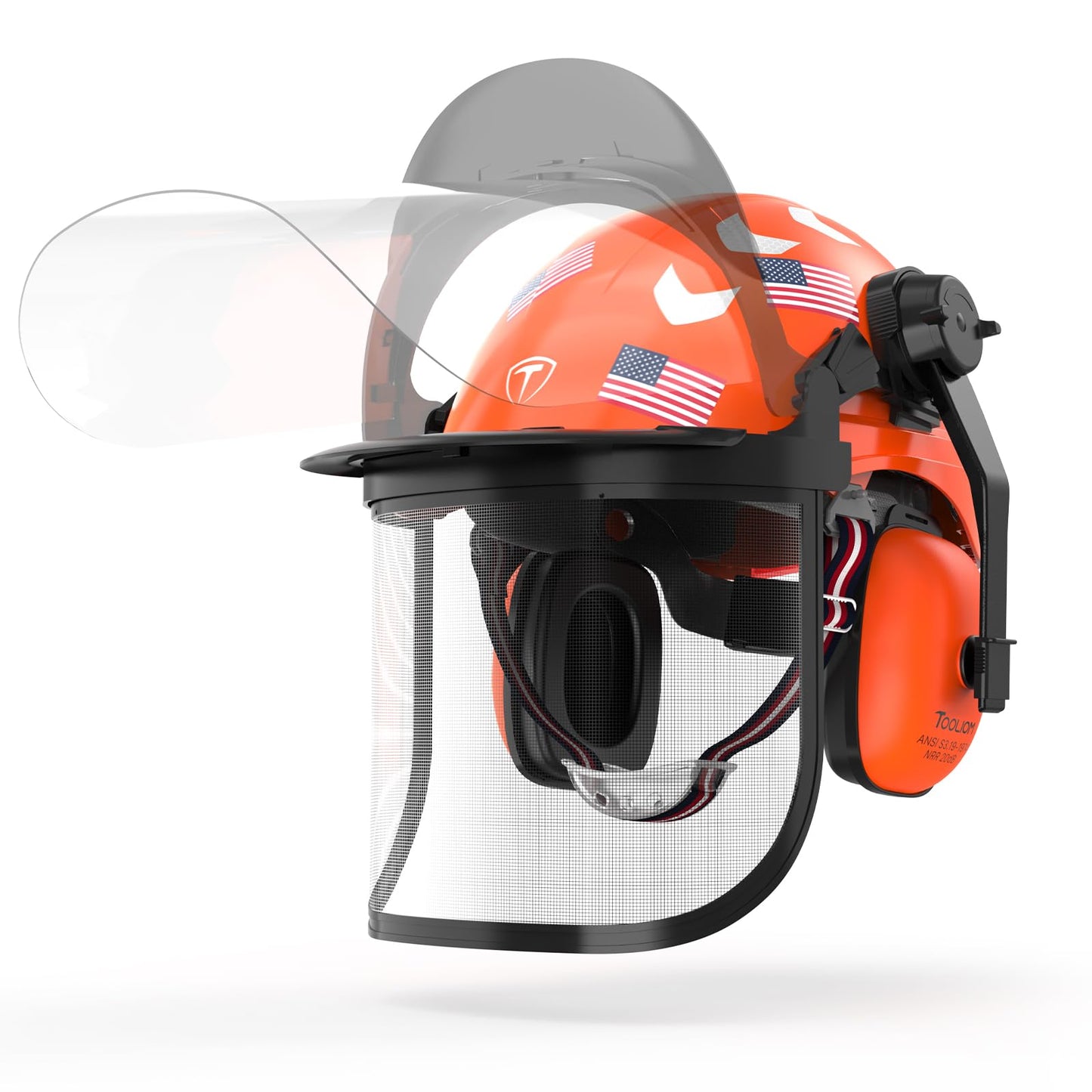 TOOLIOM Chainsaw Helmet with Face Shield and Ear Muffs, Forestry Safety Helmet, ANSI Z89.1 Certified Arborist Helmet, Chainsaw Safety Equipment (with Anti-Fog Goggles)