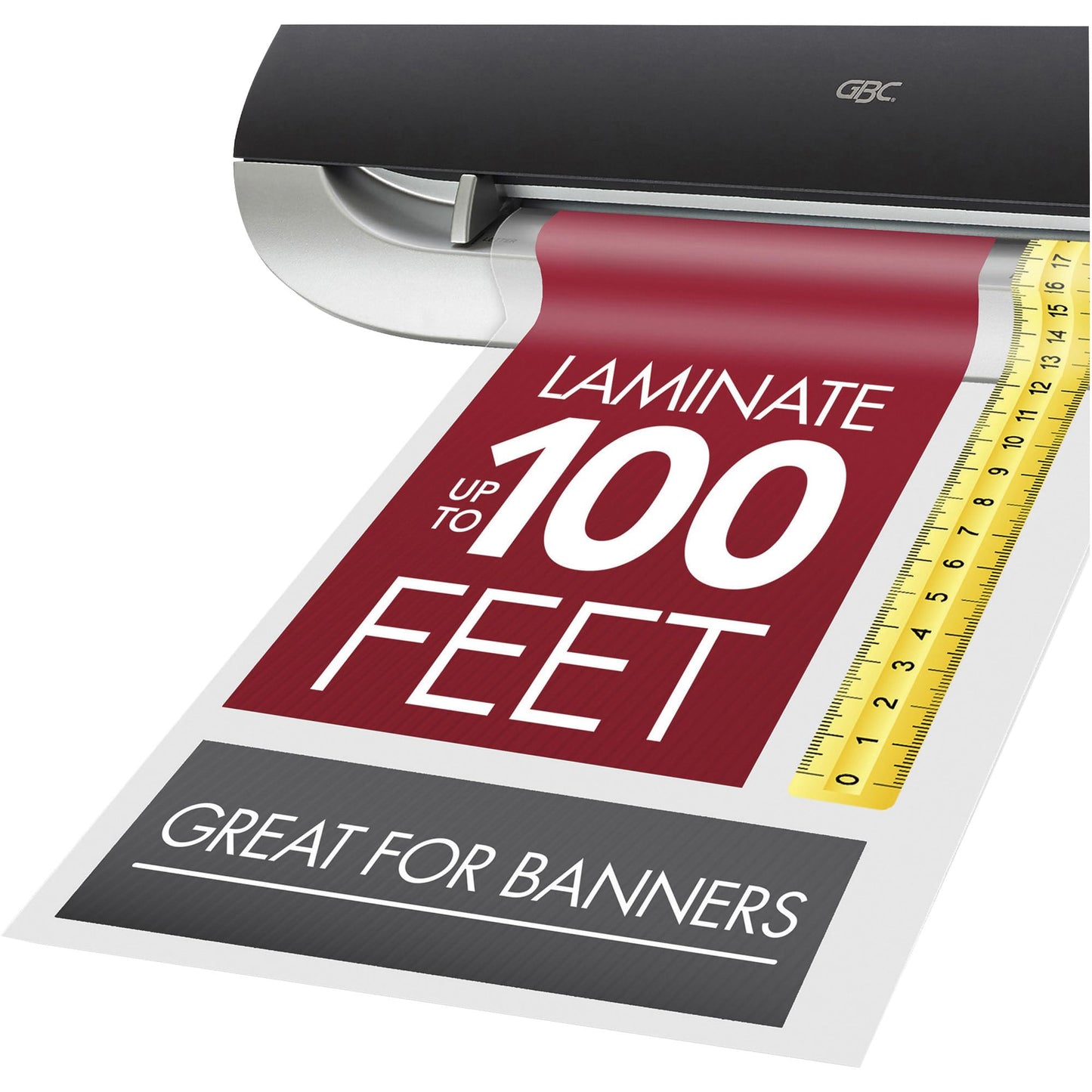 GBC Select-A-Size Thermal Lamination Film, 3 Mil x 100' Laminating Roll for 9" & 12" Pouch Laminators, Customized Sheet Size, Glossy Finish, Trimmer Included (39069)