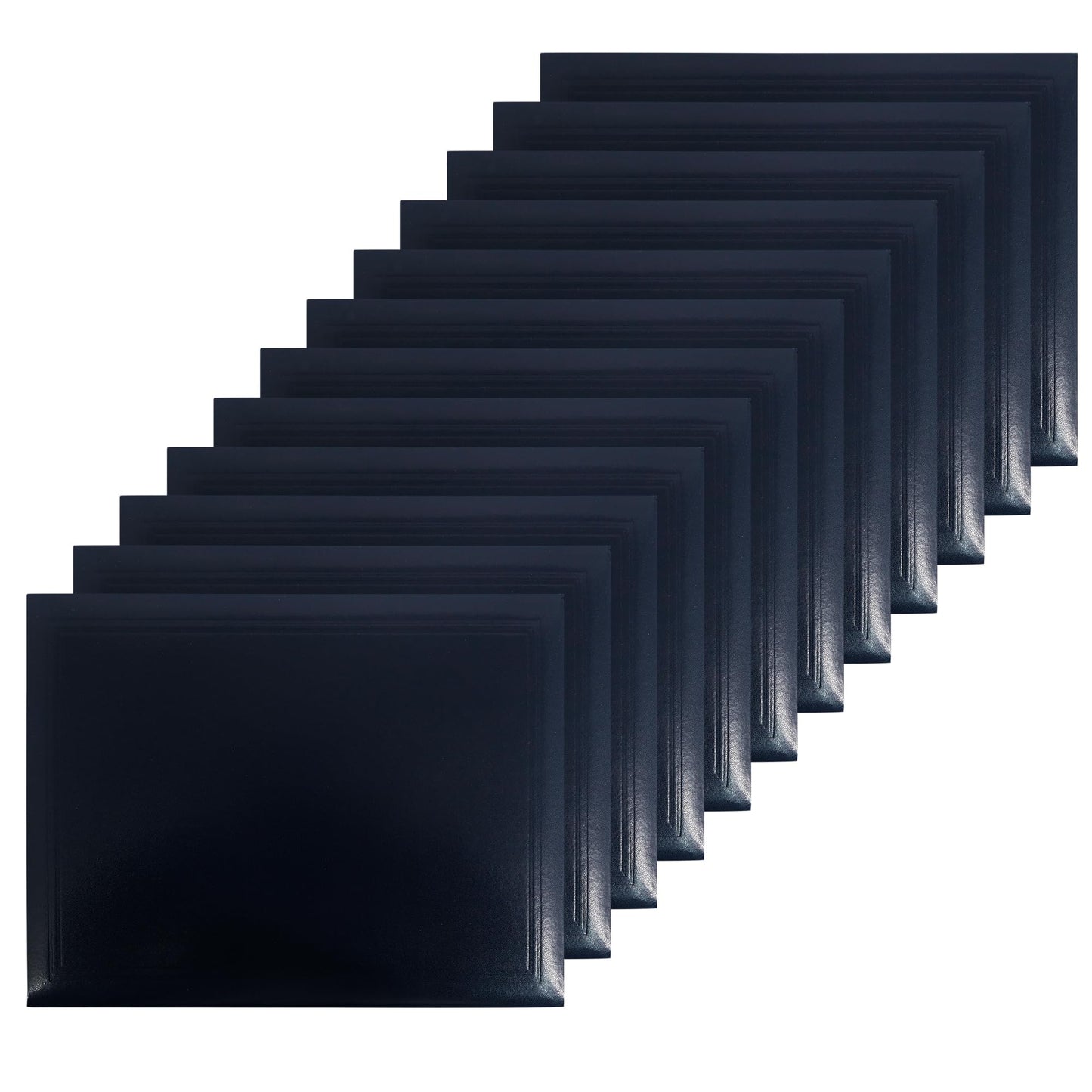 GraduationMall 8.5"x11" Smooth Padded Diploma Cover Certificate Holder Darkblue,12-Packs