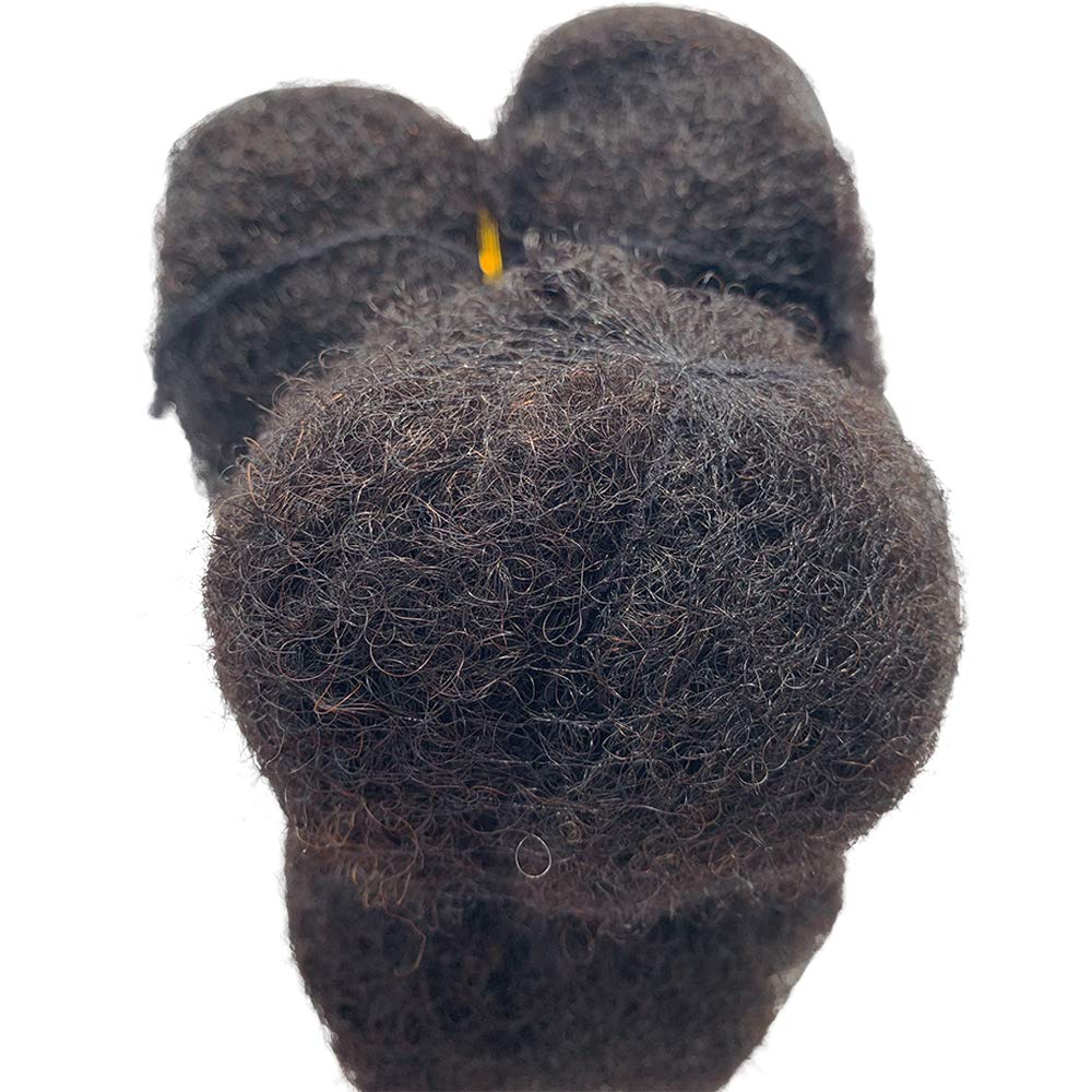 Tight Afro Kinky Human Hair for Dreadlocks,Ideal for Making Locs,Repair Extensions,Twist or Braids 4 Bundles/Package Natural Black #1B 8inch