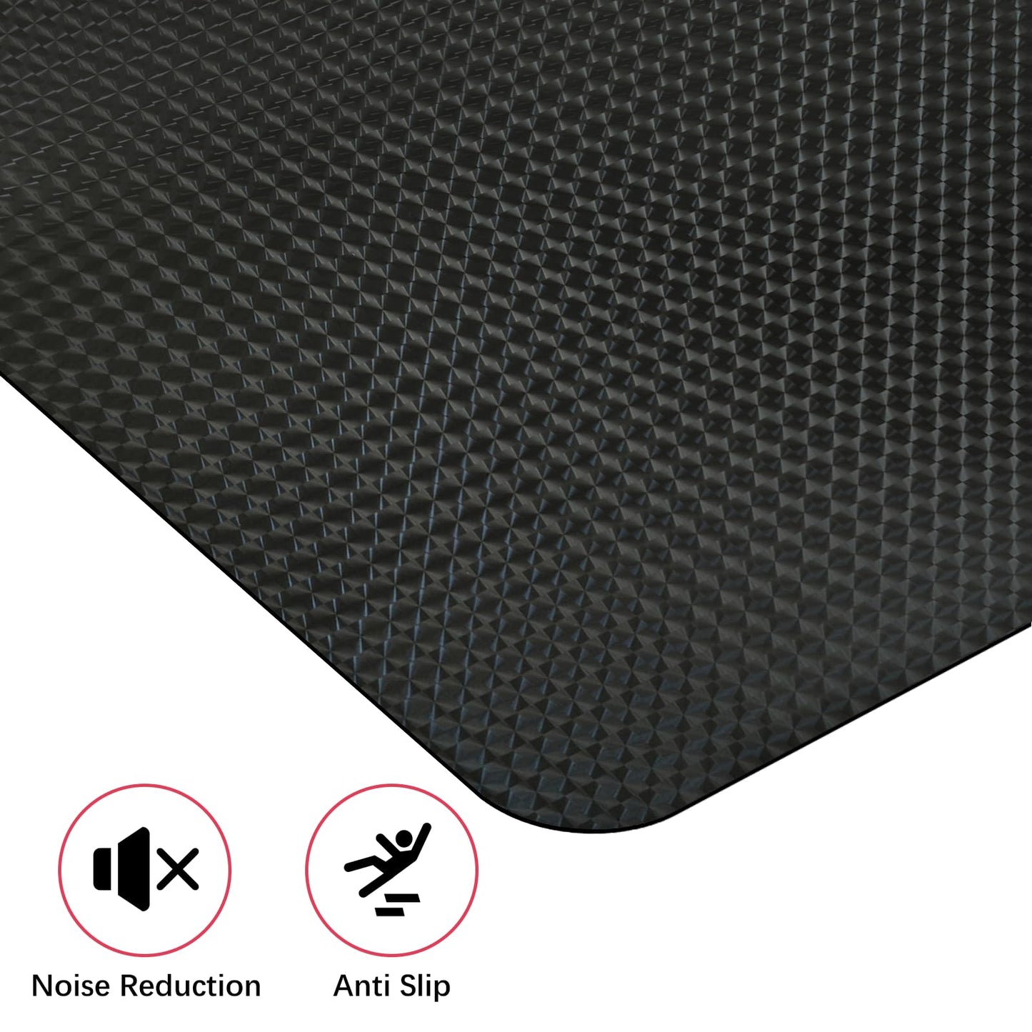 Vicwe Gaming Chair Mat for Hardwood Floor, 48"×36" Office Chair Mat, PVC Computer Chair Mats, Easy Glide, Floor Protector for Rolling Chair-Black