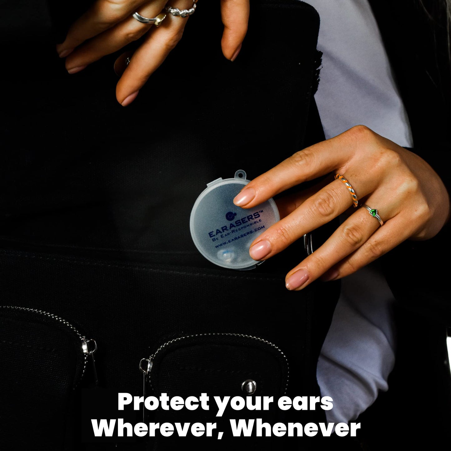 EARasers Noise Cancelling Earplugs - Reusable Soft Silicone Noise Reduction Music Max Earplugs for Concerts, Musicians, DJs, Drummers, Work – 31dB Peak Reduction (Medium) Transparent