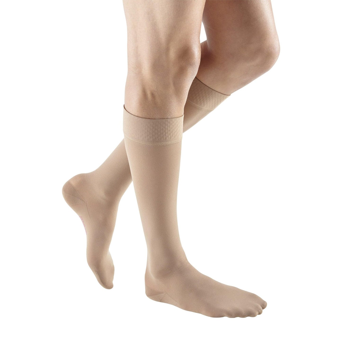mediven Plus for Men & Women, 20-30 mmHg – Closed Toe, Calf High Compression Socks with Silicone Top Band, Leg Circulation, Opaque Leg Support Compression Coverage, Extra Wide IV, Black