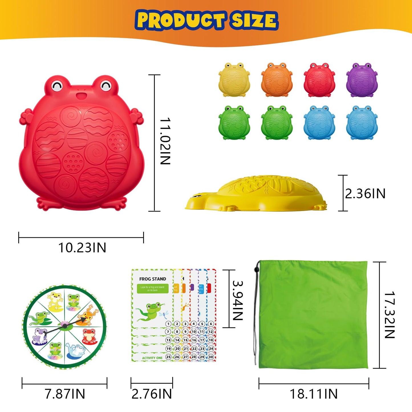 HYES Stepping Stones for Kids, 8PCS Non-Slip Toddler Balance Steps Stones, Obstacle Courses Sensory Toys, Coordination Game Gift for Boys Girls Indoor Outdoor Play