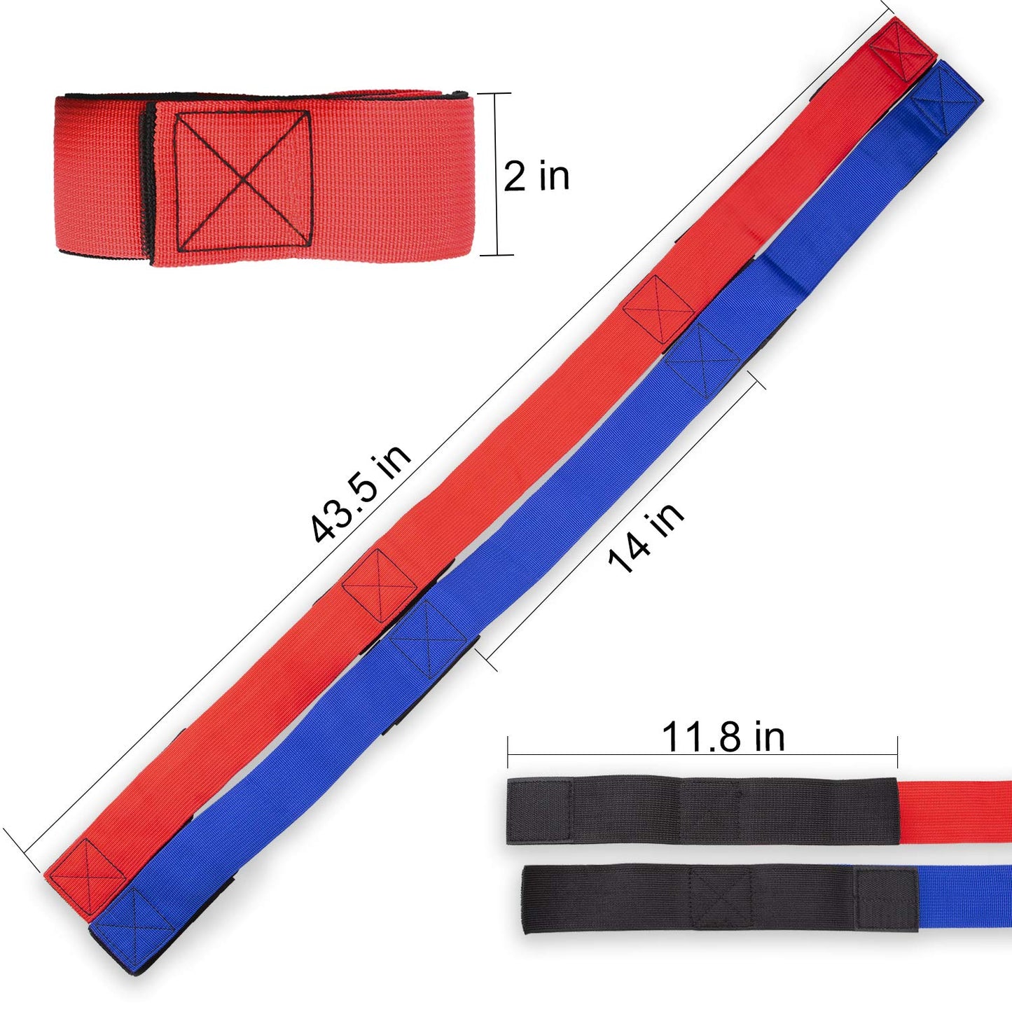 Three Legged Race Bands, 2 Sets, Team Building, 3 Legged Race Bands, Outdoor Party Group Game for Teenagers Adults, Cooperative Team Race for Birthday, Relay Race, Field Day, Backyard Activity Game