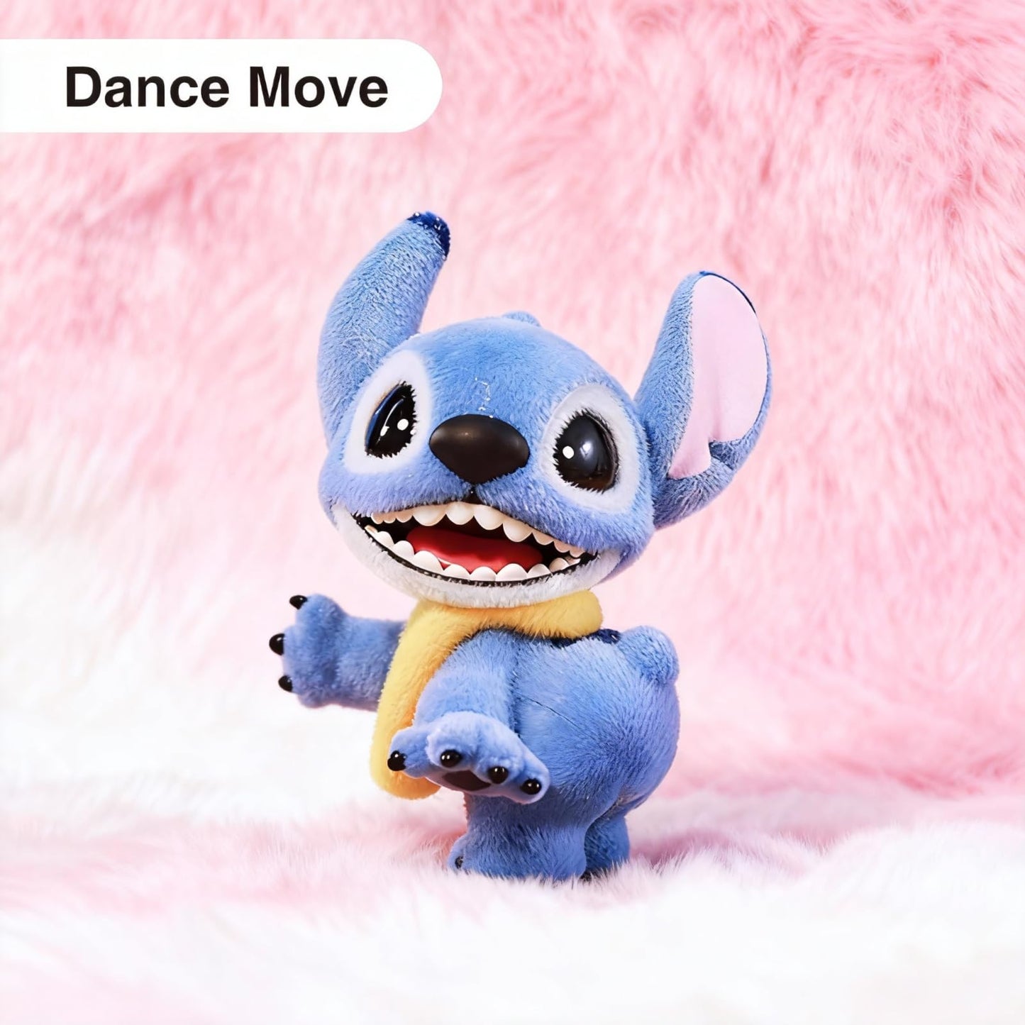MINISO Disney Lilo & Stitch Flocked Plush Toy Surprise Box Figure Model Stitch Blind Box Toy Collectible Toy Surprise Figures for Room Decorations, Birthday Gifts (Random)