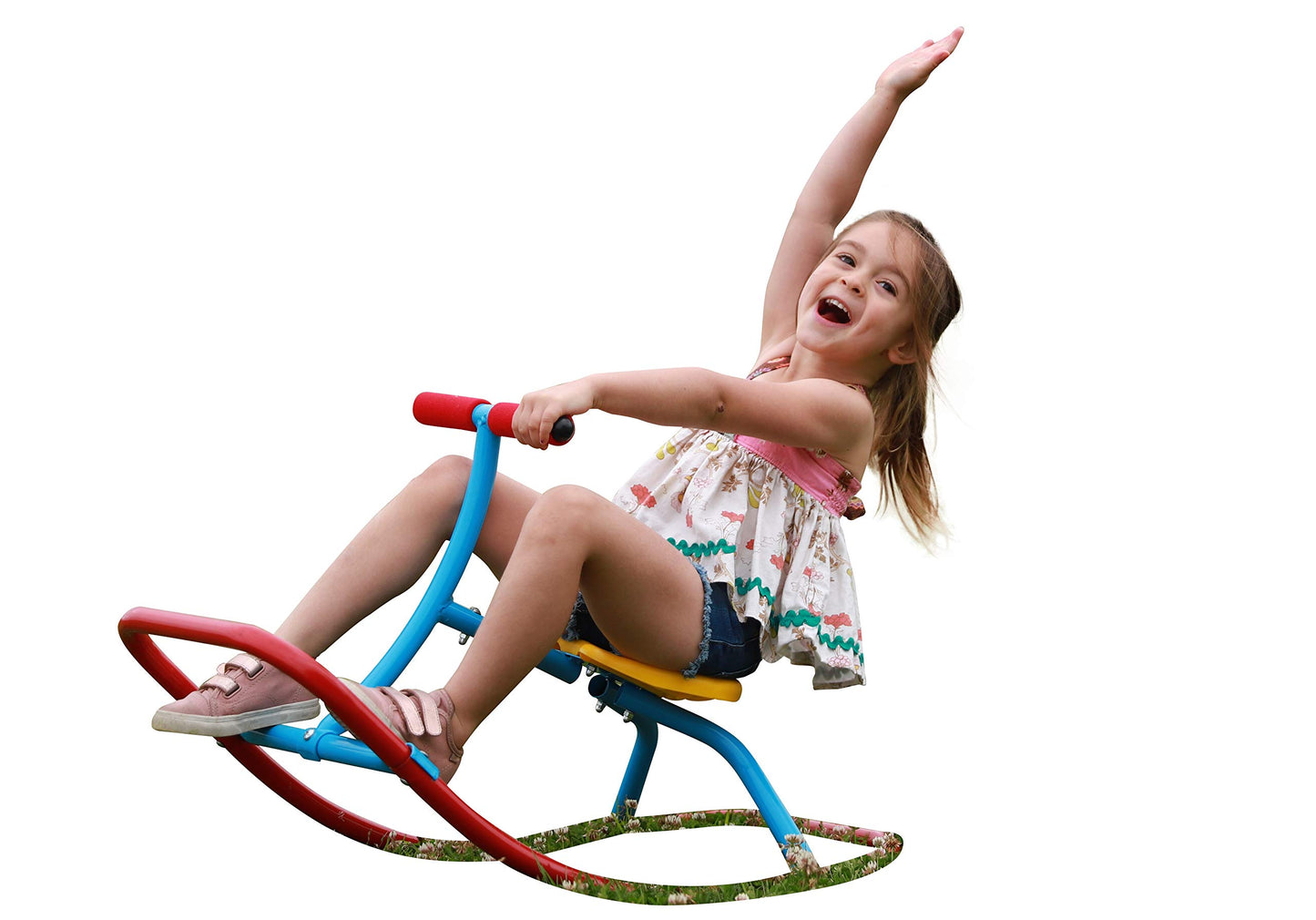 PLATPORTS Kids Rocking Horse Rocking Chair Seesaw: Safe Home Playground Backyard Equipment, Rocker Single Teeter Totter for Youth Junior Kids