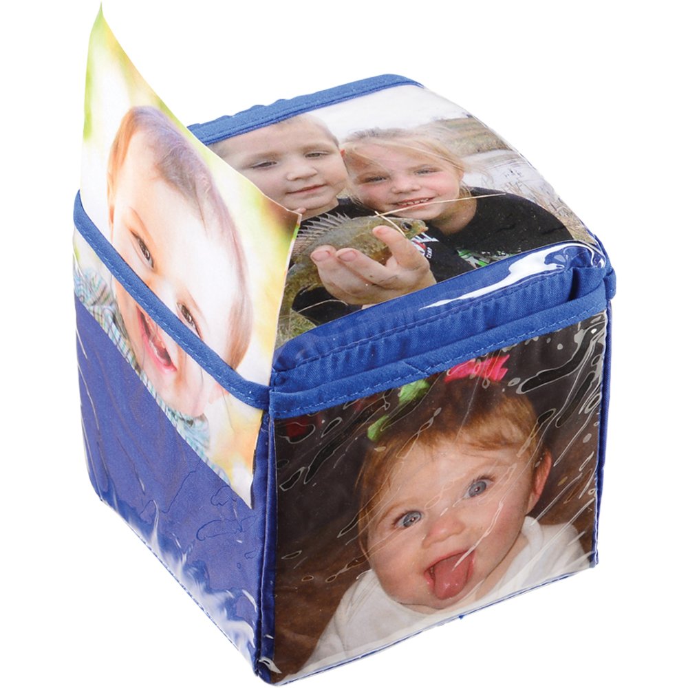 CP Toys Photo Pocket Foam Stacking Blocks - Set of 4 Colorful Blocks with 24 Vinyl Photo Pockets to Personalize - Ages 12 Months+