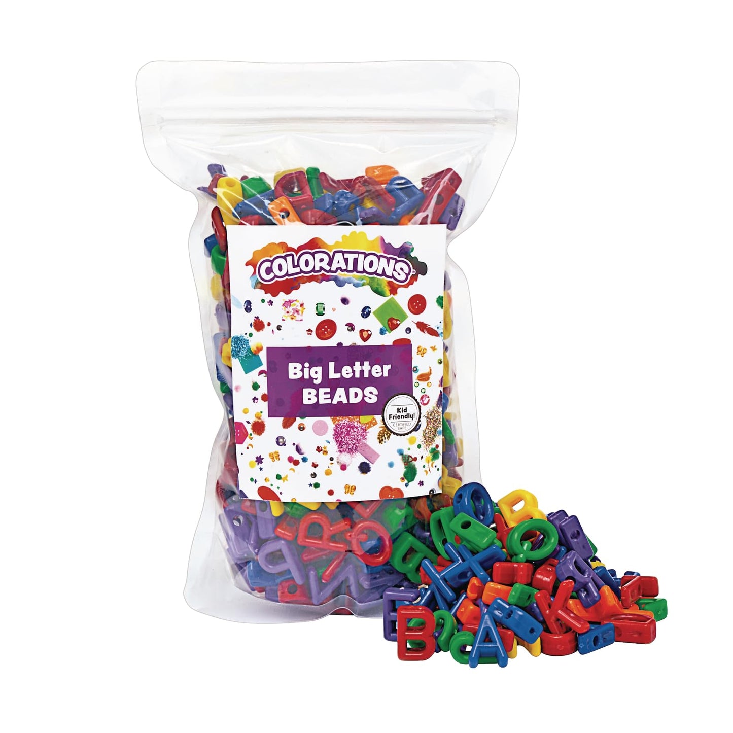 Colorations LETBD Big Letter Beads (Pack of 300)