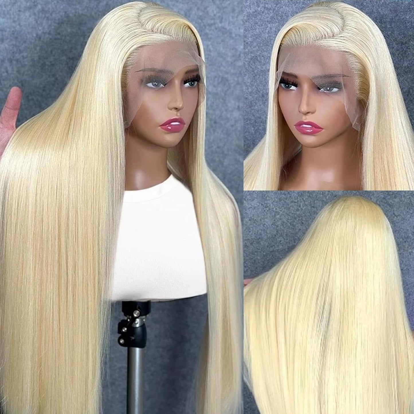 Resore 613 13x6 Lace Front Wig Human Hair 200 Density Straight Blonde Lace Front Wigs Human Hair 28 Inch Full & Thick 613 HD Lace Frontal Wig Human Hair Pre Plucked with Baby Hair for Women
