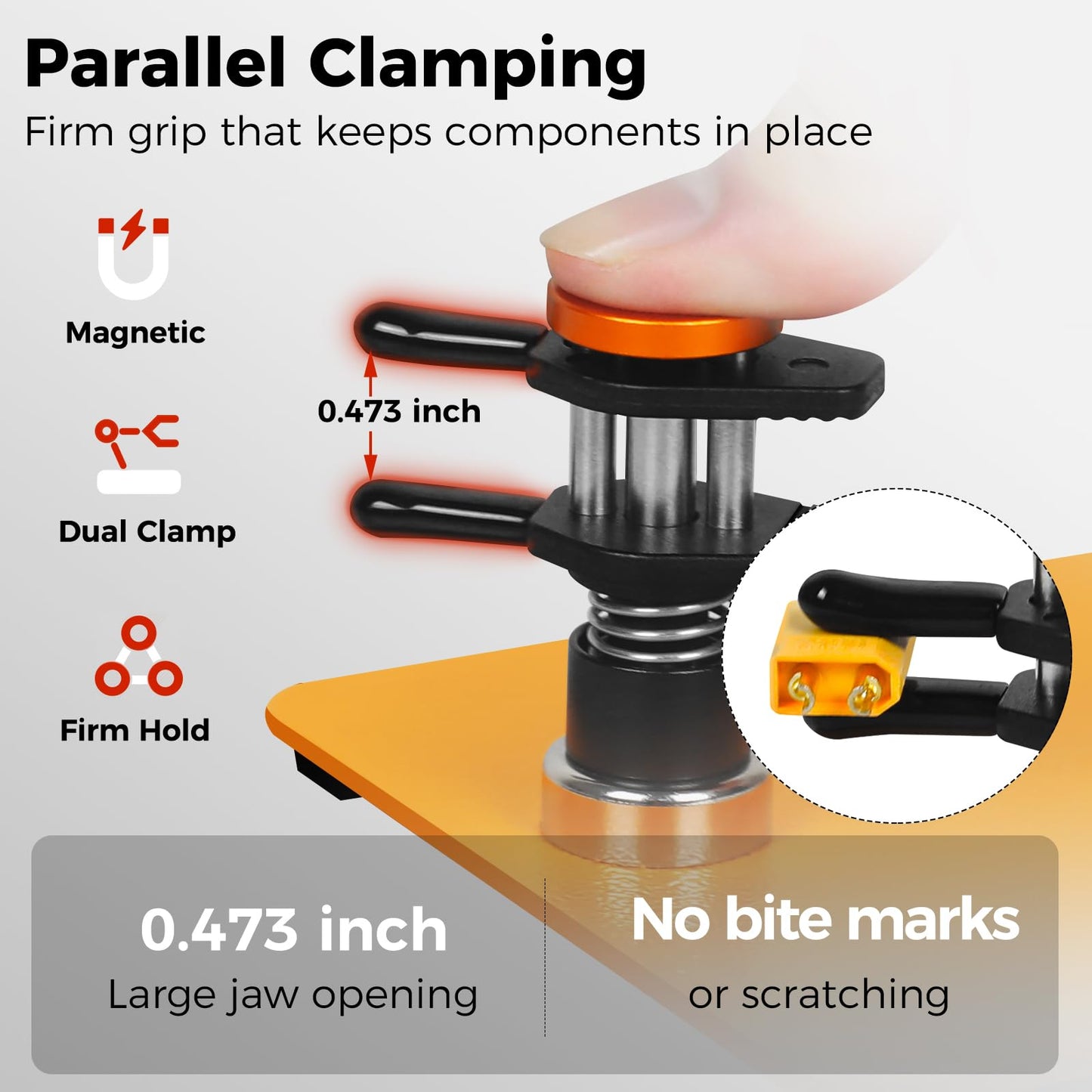 NOEVSBIG Helping Hands Soldering Station with 5X Magnifying Lamp, Magnetic Flexible Arms, 360° Soldering Clamps, Workbench Vise & Large Stable Base, and Helping Hands Clamp for Electronics Repair DIY
