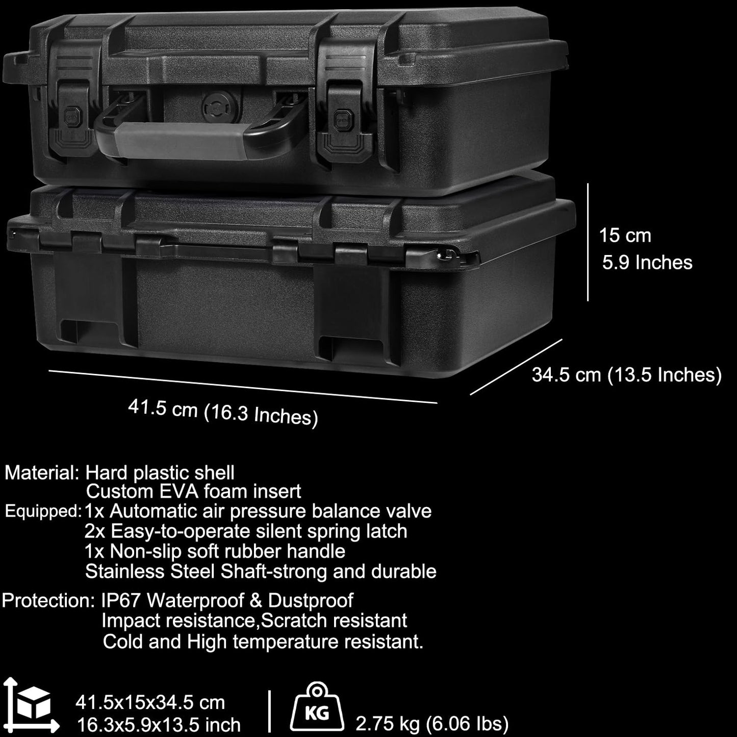 Lekufee Waterproof Hard Carrying Case for DJI Mavic 3 Pro/Classic/Combo/Cine and RC Pro/RC 2/RC- N3/N2/N1 and Accessories (Case Only)