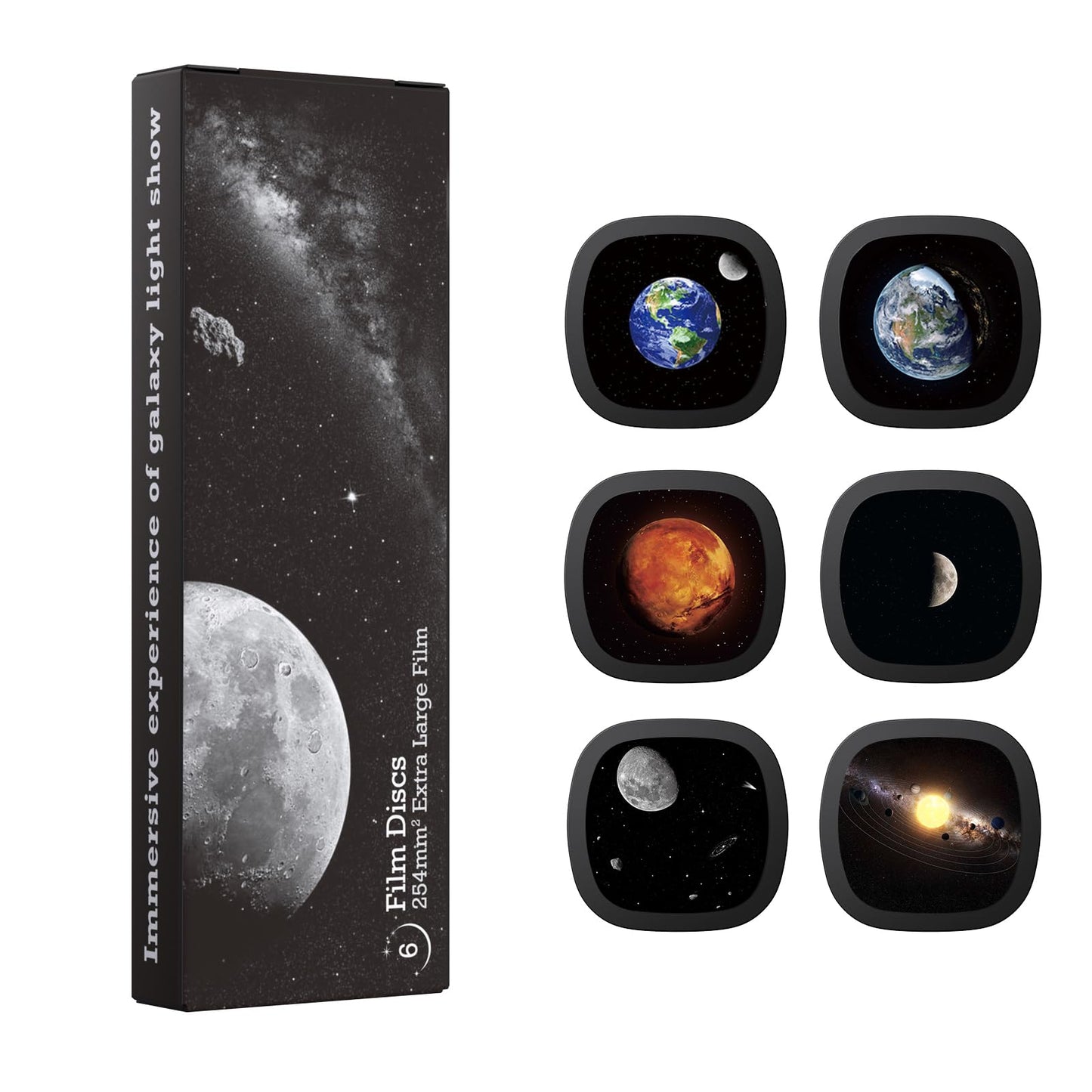 Ainael Galaxy Projector Disc – Ultra HD Projector Slide, Compatible Galaxy Projectors and Model SKE-TKQ01 & BL-DQY02 Projectors – 6 Disc Set