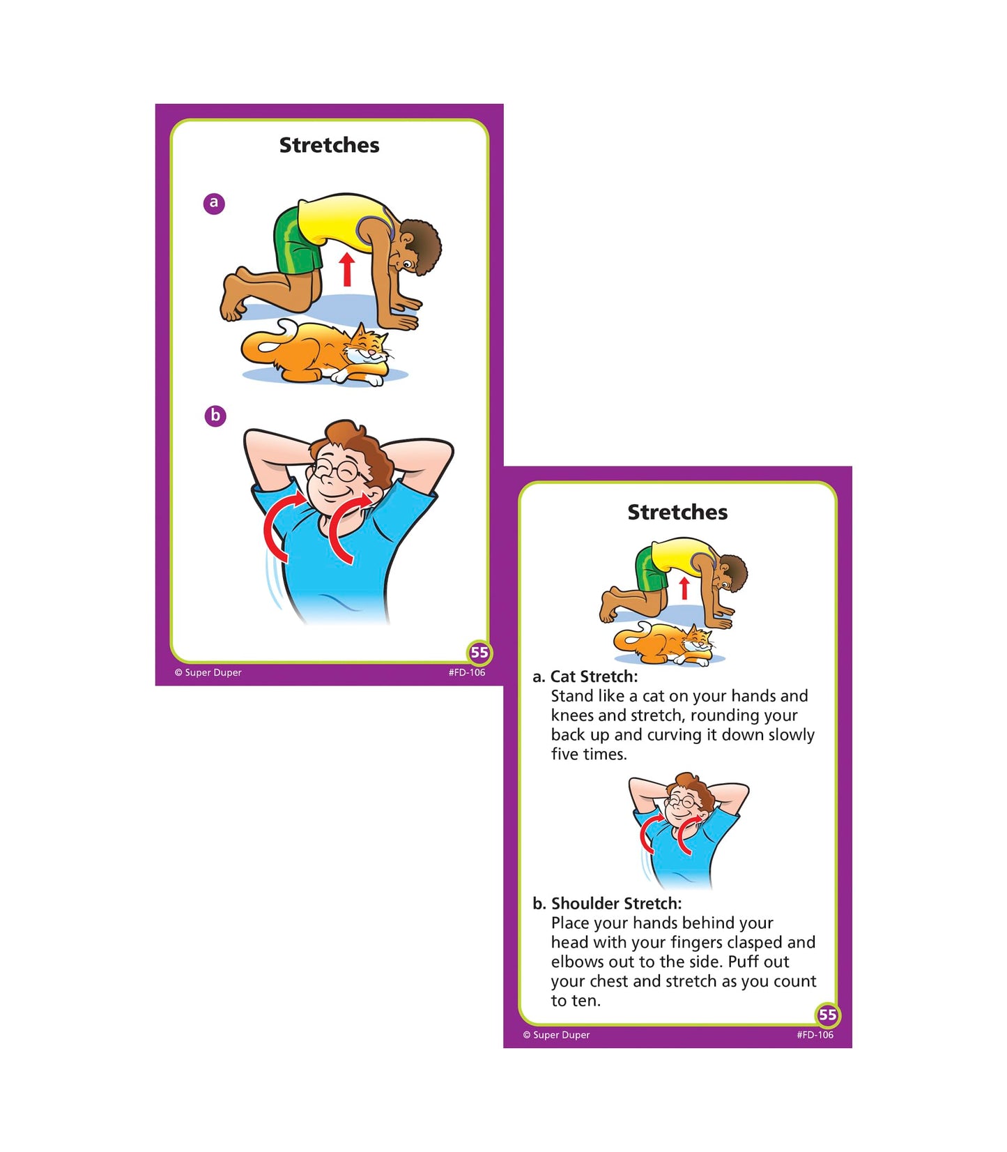 Super Duper Publications | Upper Body and Core Strength Fun Deck | Occupational Therapy Flash Cards | Educational Learning Materials for Children