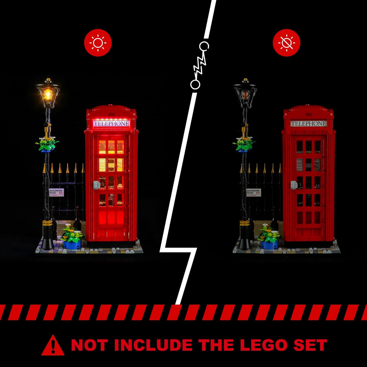 BRIKSMAX Led Lighting Kit for Lego-21347 Red London Telephone Box - Compatible with Lego Ideas Building Set- Not Include Lego Set