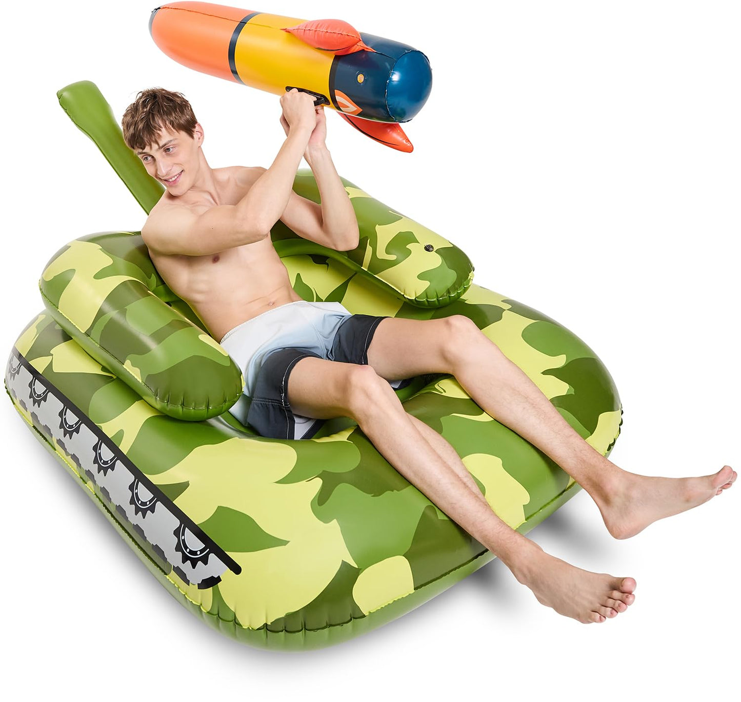 VICKEA Inflatable Tank Float for Kids and Adults, Large Water Pool Floats for Swimming Party Fun