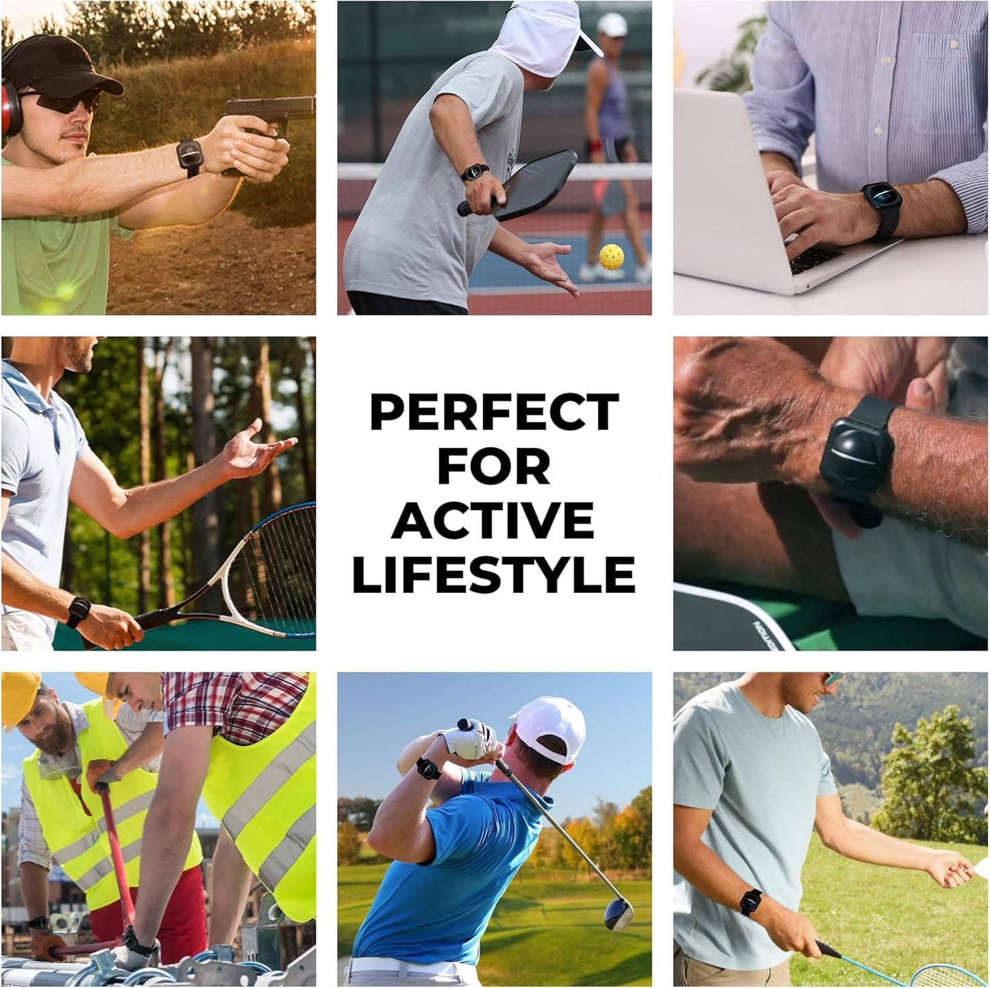 TENEX Ultra Tennis Elbow Brace, Wrist-worn Non-Compression Dampener Band, Supports Relief from Tennis, Pickleball, Golf, Repetitive Motion Tendonitis, Absorbs Shocks That Cause Pain in Men & Women