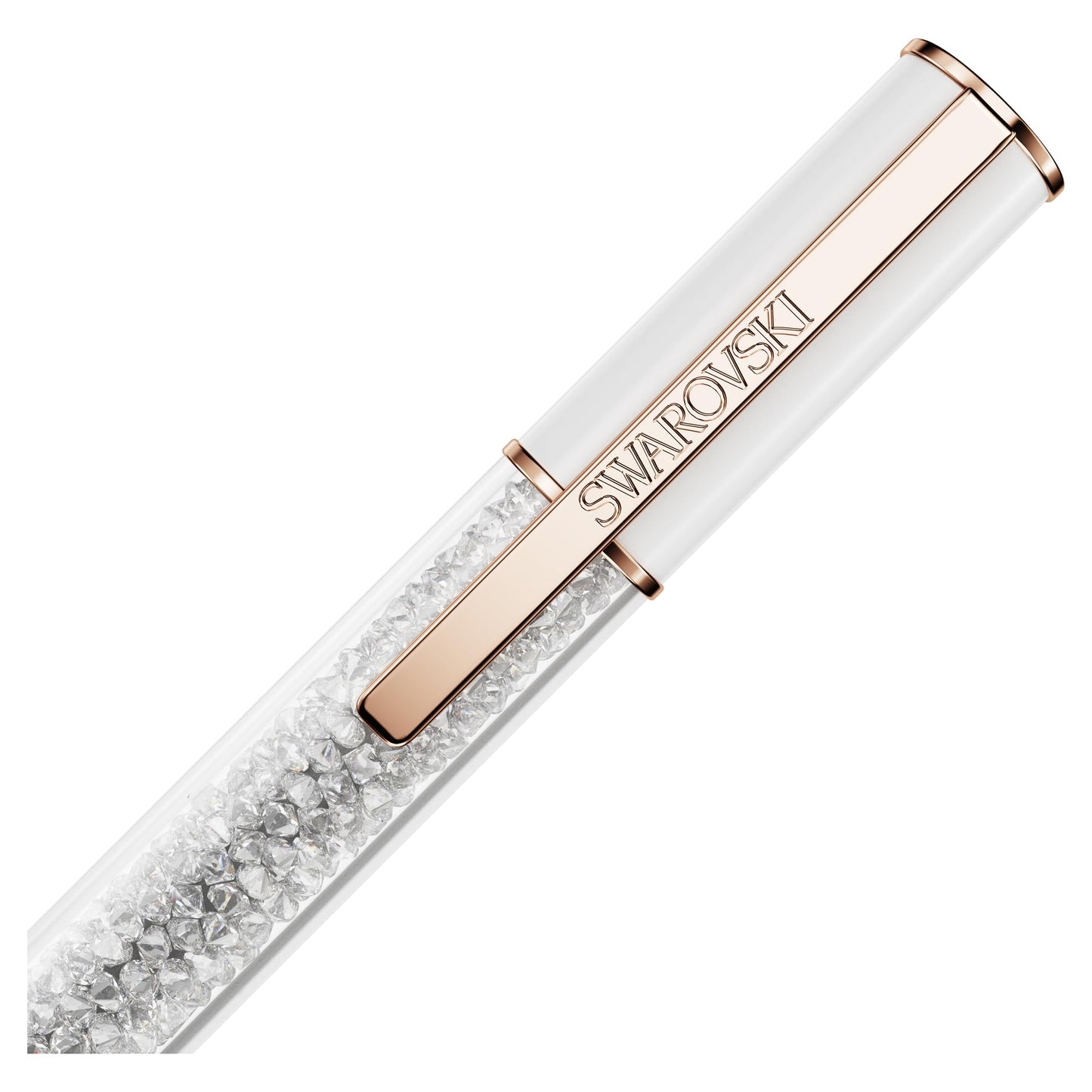 Swarovksi Crystalline Lustre ballpoint pen, White, Rose gold-tone plated