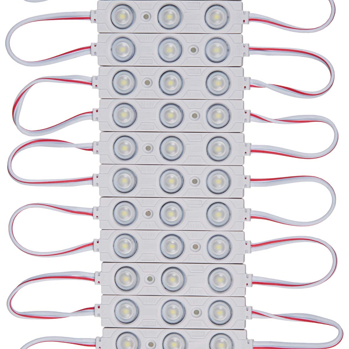Q QINGCHEN Green LED Module DC12V 1.32W Module Strip Light for Letter Advertising Signs Lightbox with Tape Adhesive Backside (200 PCS Pack)…