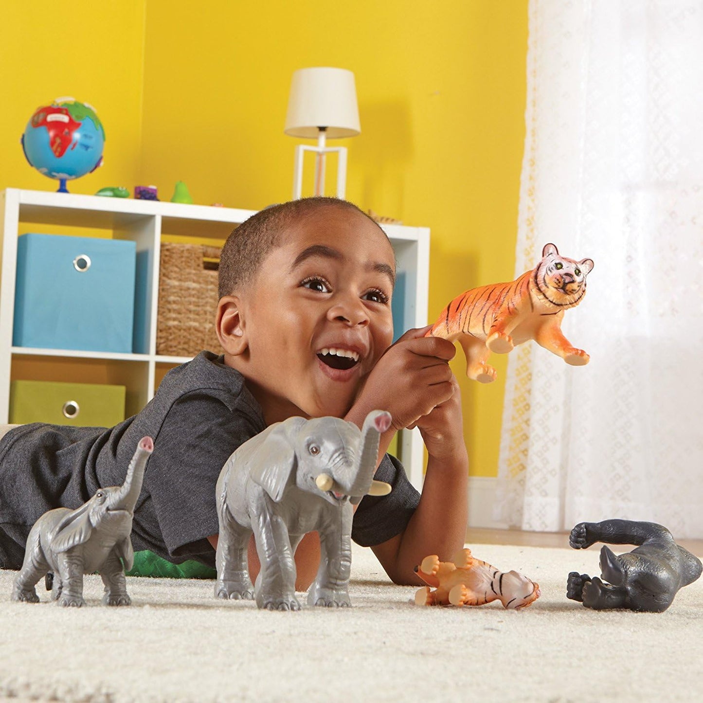 Learning Resources LER0839 Jumbo Jungle Animals: Mommas and Babies