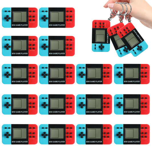 APZ 16 Video Game Party Favors for Kids,Video Game Keychain Party Birthday Supplies,Goodies Bags Stuffer,Carnival Prizes,Treasure Box Toys