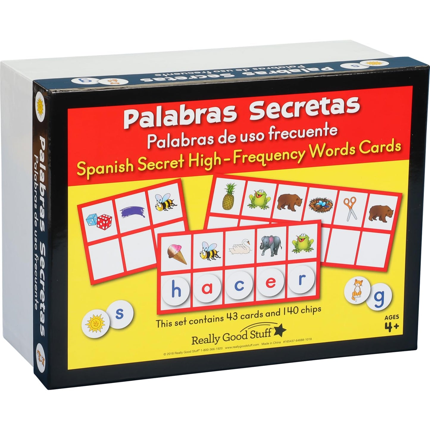 Really Good Stuff Palabras Secretas: High-Frequency Spanish Word Flash Cards - Educational Game