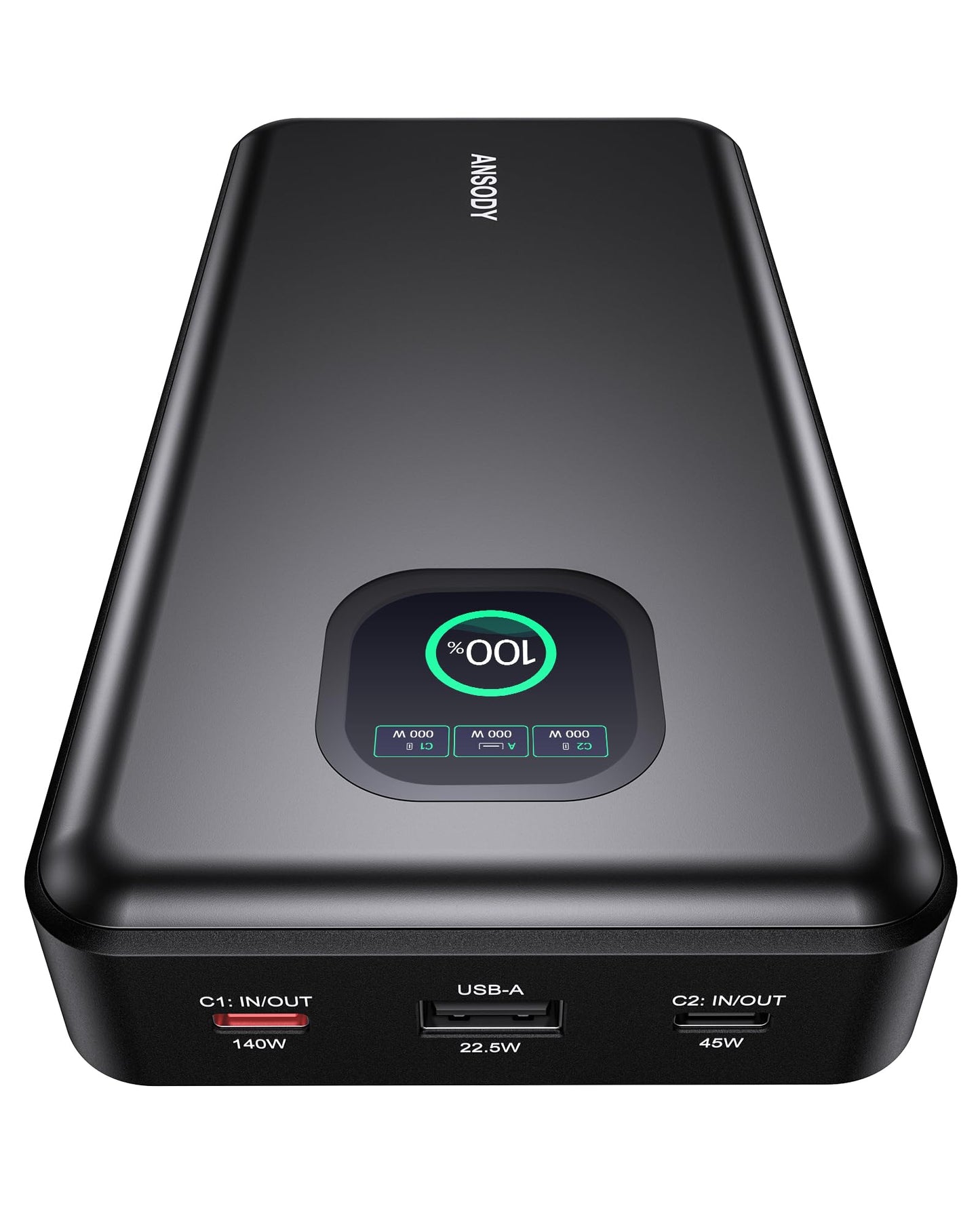 140W Power Bank, 25000mAh Laptop Portable Charger with Smart Digital Display, PD3.1 Fast Charging Battery Pack for MacBook Dell XPS iPad Tablet Steam Deck iPhone 17-12 Series Samsung Switch and More