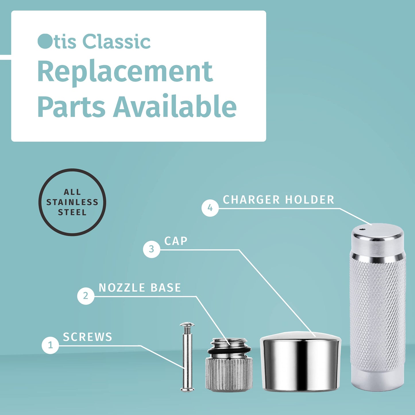 Otis Classic 304 Stainless Steel Whipped Cream Dispenser, 500ml w/ 3 Decorating Nozzles - Commercial Grade Quality Made of Food Grade Stainless Steel - Easy to Use and Clean Ideal for Desserts for Home Chef