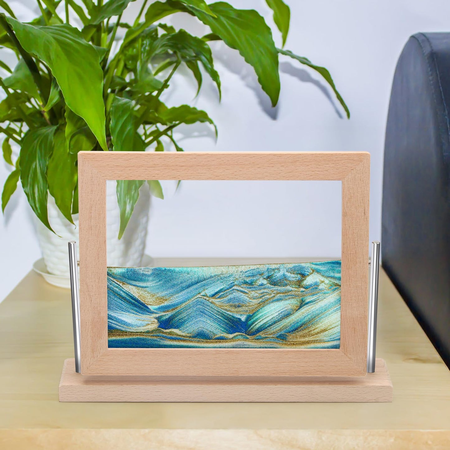 Coitak Moving Sand Art Picture, Dynamic Sand Picture, Desktop Moving Sand Art for Home Decor and Office