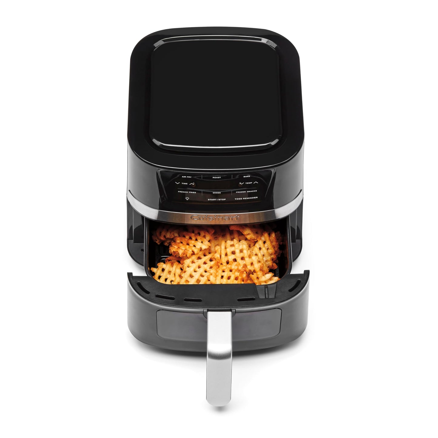 Cuisinart Air Fryer, 2.6-Quart Compact Basket Fryer with 3 Cooking Functions to Air Fry, Roast, and Bake, 3 Airfryer Presets, Dishwasher-Safe Parts, AIR-80, Stainless Steel & Black