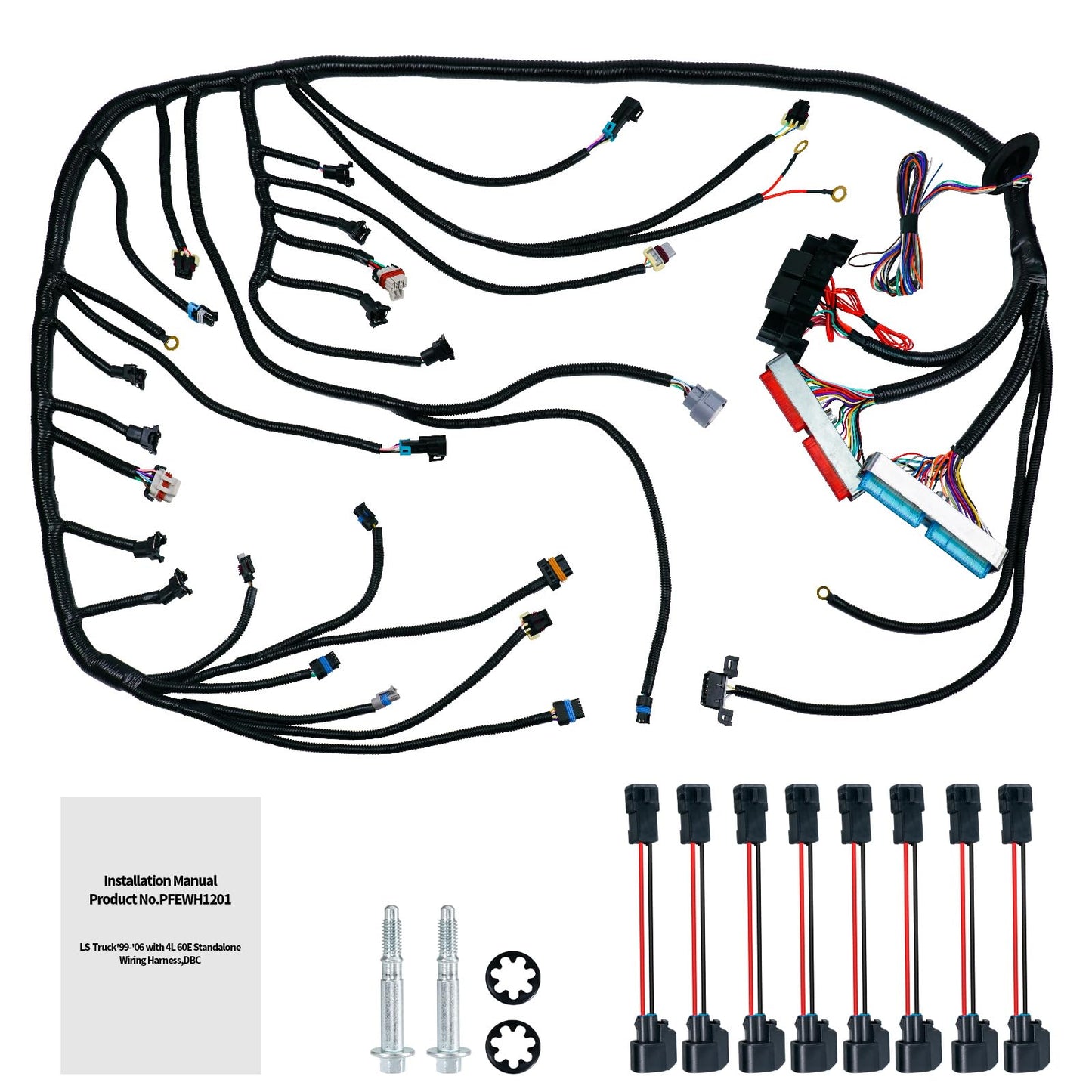 4L60E Engine Wiring Harness LS Swap Standalone Wire Compatible with 1997-2006 GM DBC LS1 4.8L 5.3L 6.0L Vortec Engines W/4L60E Transmission Drive by Cable
