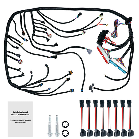 4L60E Engine Wiring Harness LS Swap Standalone Wire Compatible with 1997-2006 GM DBC LS1 4.8L 5.3L 6.0L Vortec Engines W/4L60E Transmission Drive by Cable