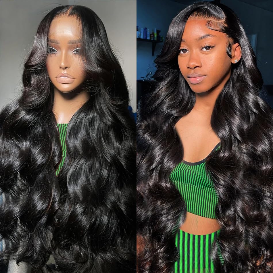 Tiwugi 30 Inch Body Wave Lace Front Wigs Human Hair Pre Plucked 13x4 HD Lace Front Wigs Human Hair 180% Density Body Wave Glueless Frontal Wigs Human Hair for Women