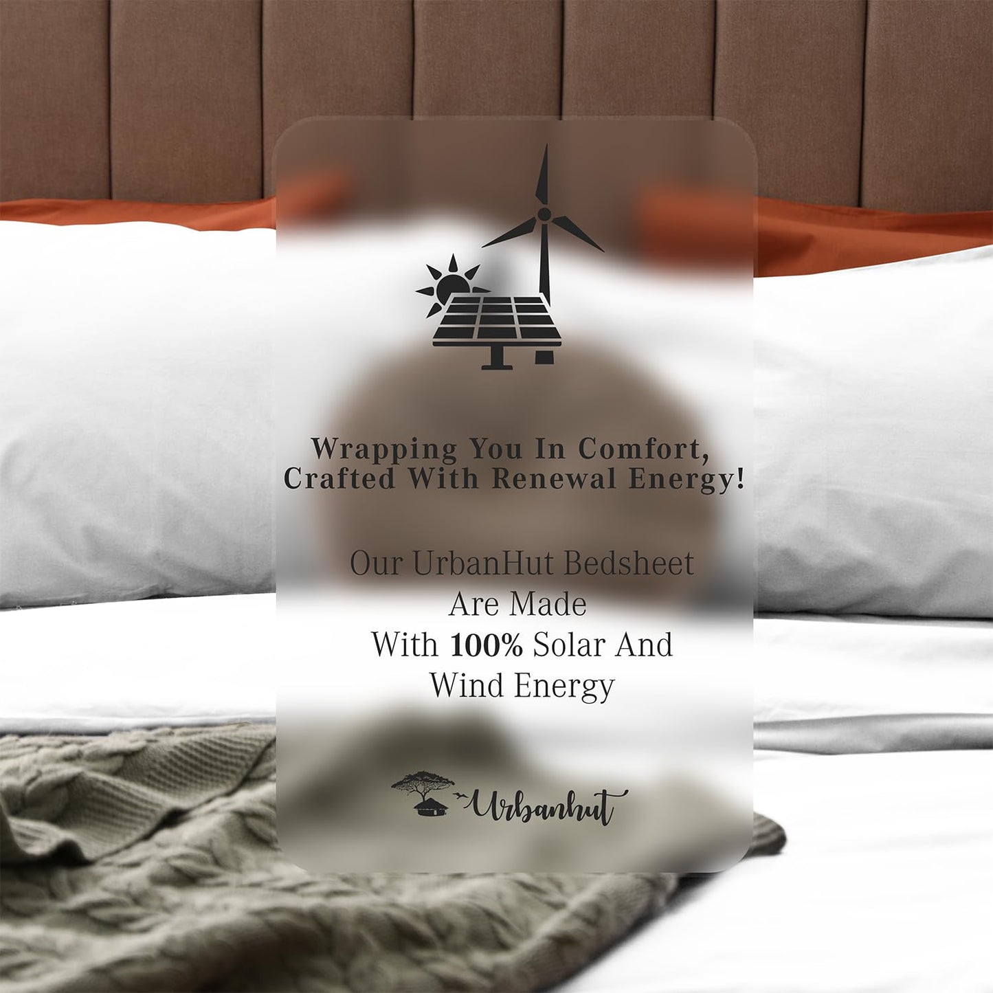 URBANHUT 700 Thread Count Egyptian Cotton Sheets King Size, 4Pc Sheet Set Soft Luxury Bed Sheets for King Size Bed, Sateen Weave Hotel Sheets, 16'' Elasticized Deep Pocket - White