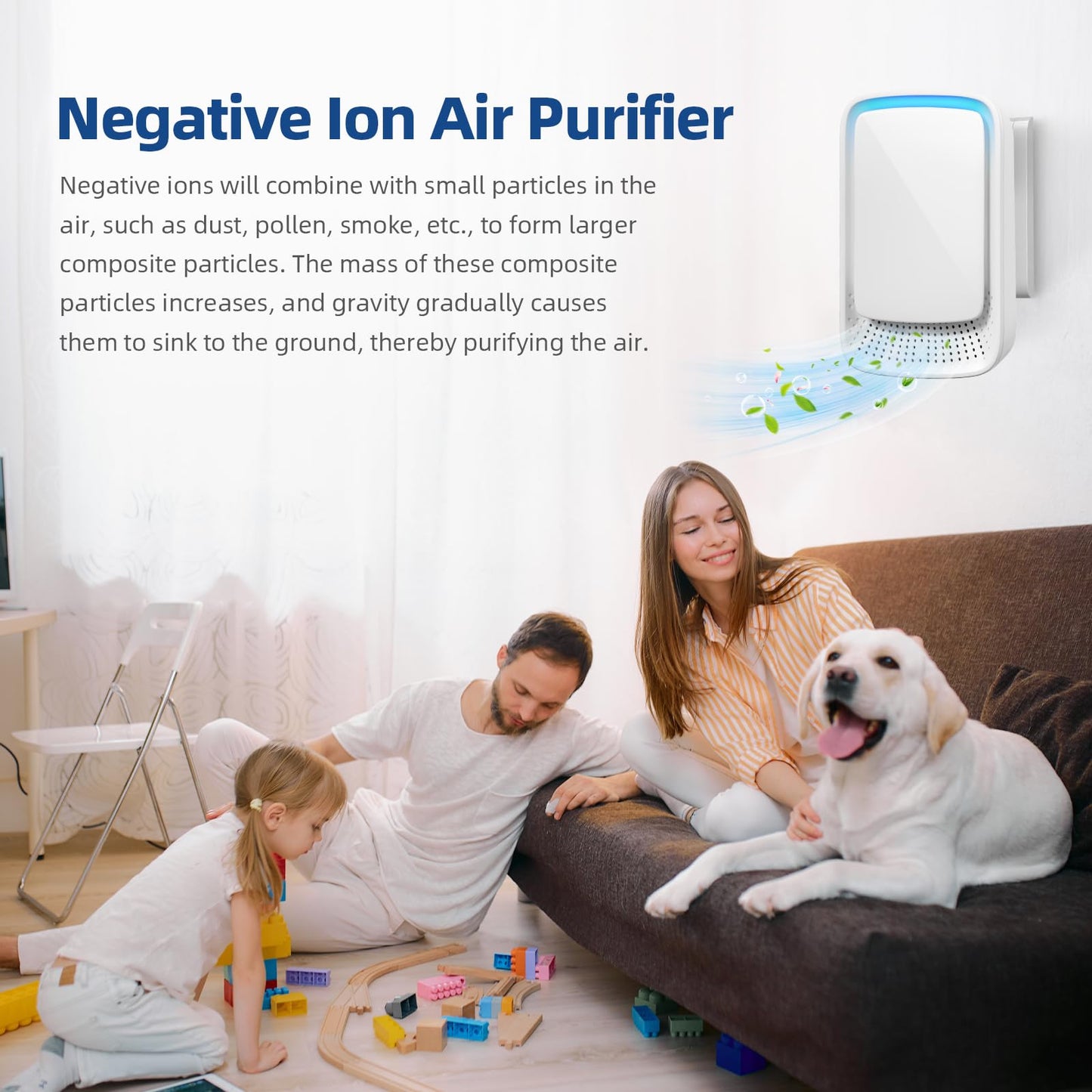 2026 New Plug in Air Purifiers Air Ionizers for Dust Mites, Odor Eliminator for Home with Negative Ion Generator, Quiet Portable Air Freshener Plug In for Bedroom,Dust,Office,Kitchen,Smoke (8)