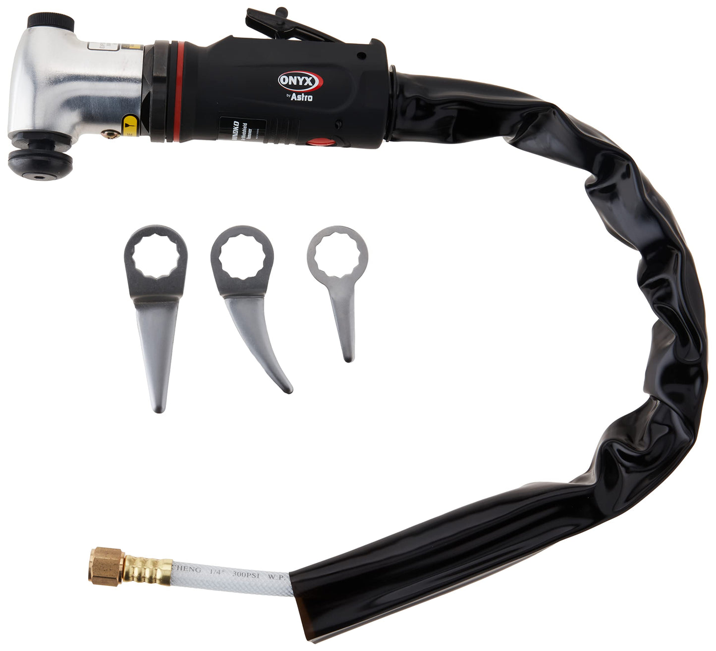 Astro Pneumatic Tool WINDKO ONYX Air Windshield Remover with 3pc. Blade Set - Rear Exhaust (Assorted Blades Sold Separately)