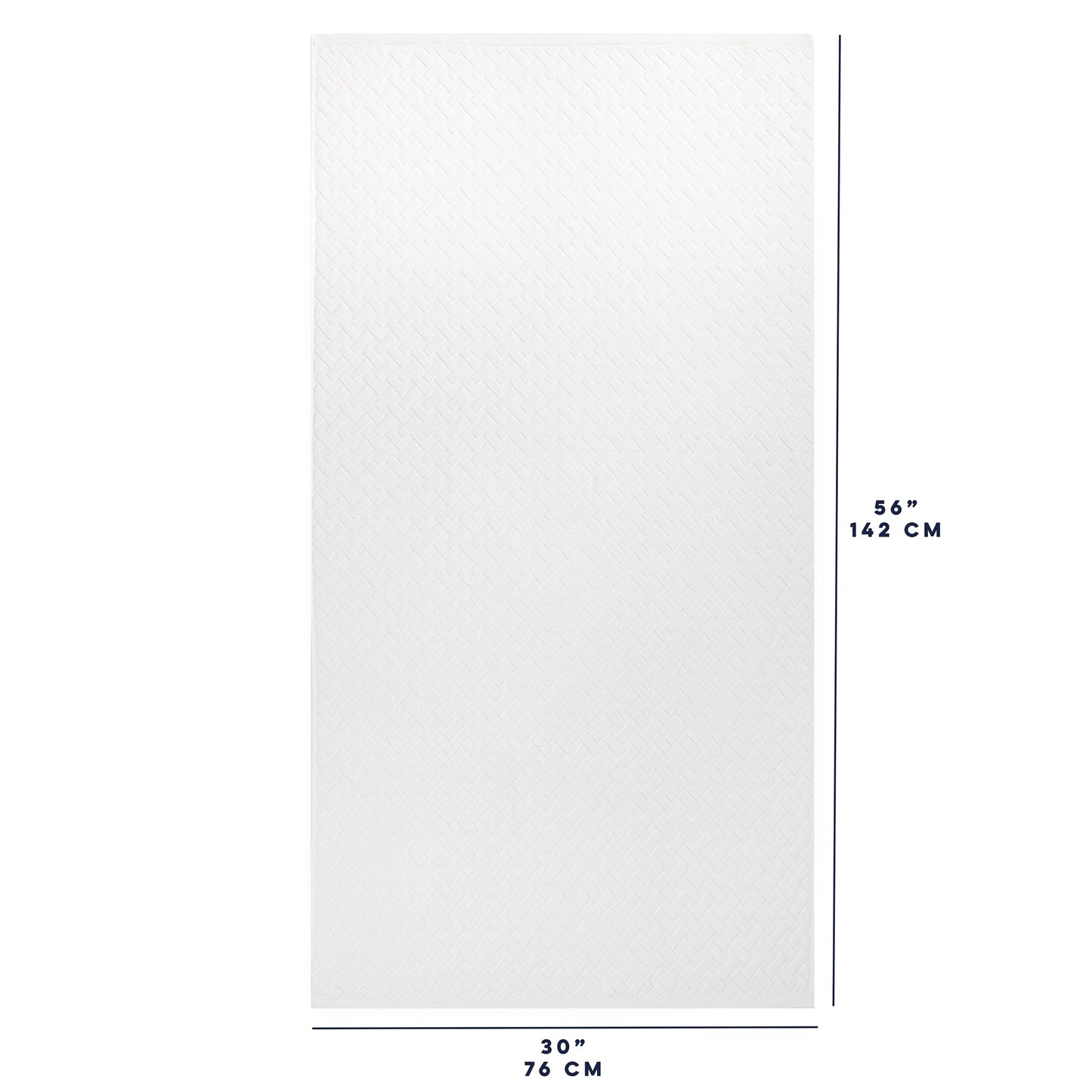 White Cotton Bath Towels Set of 4 – 30x56 Inches, Ultra Soft & Highly Absorbent, Quick-Drying Large Towels for Bathroom, Gym & Daily Use | Machine Washable | by Casual Living (Cane Collection)