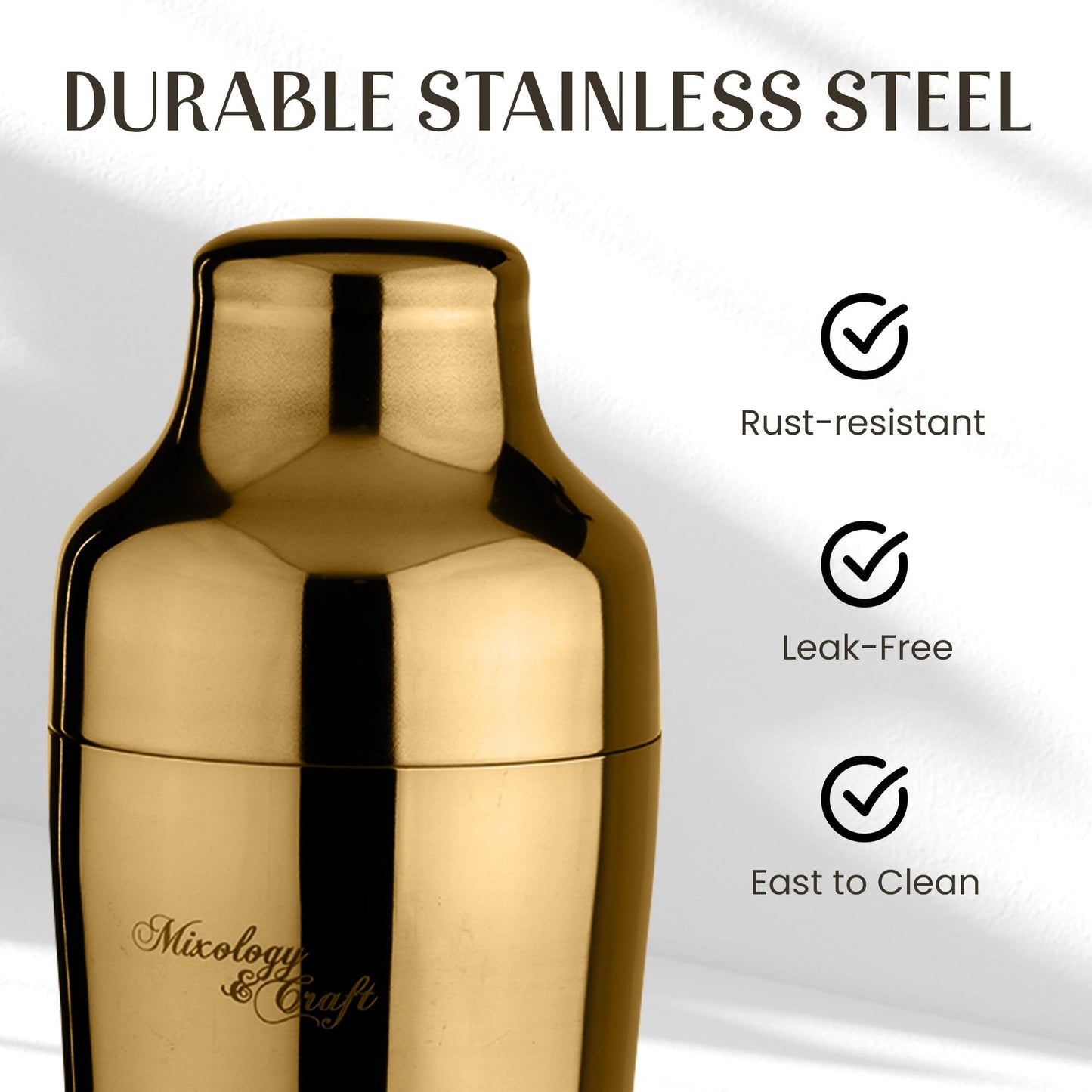 Mixology Bartender Kit: 10-Piece Bar Tool Set with Bamboo Stand | Perfect Home Bartending Kit and Martini Cocktail Shaker Set For a Perfect Drink Mixing Experience | Fun Housewarming Gift (Gold)
