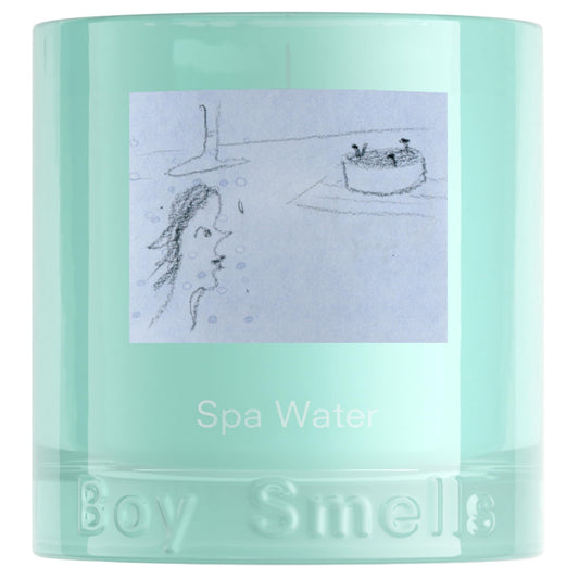 Boy Smells Spa Water Scented Candle – 8.5oz – Pink Grapefruit, Eucalyptus & Sandalwood – Fresh Aquatic Soy Wax Candle