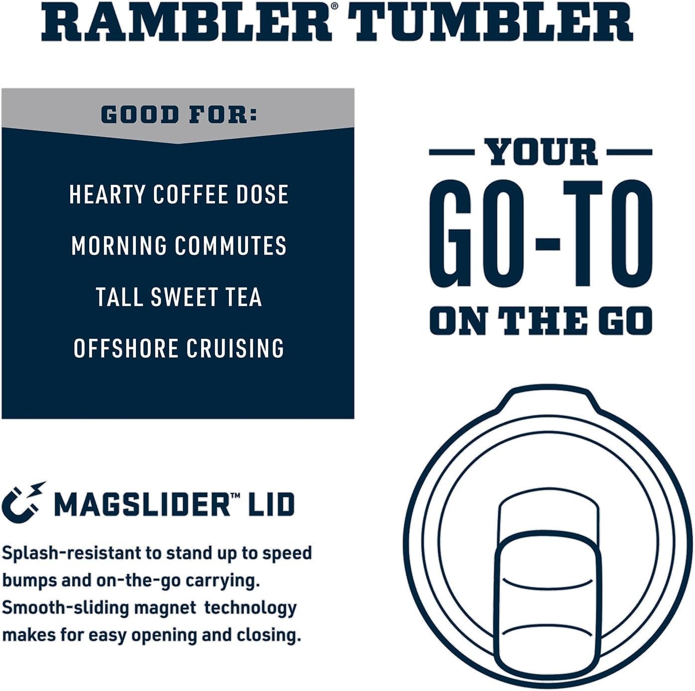 YETI Rambler 30 oz Tumbler, Stainless Steel, Vacuum Insulated with MagSlider Lid, Ridgeline