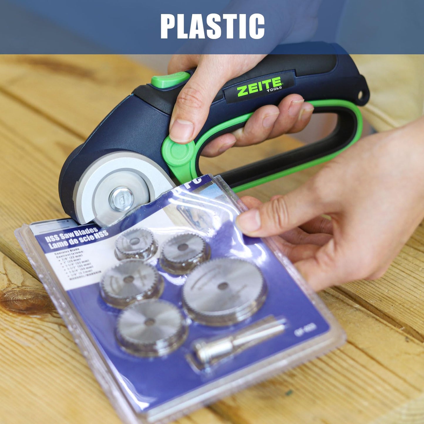 ZEITE 4V Cordless Electric Scissors with USB Charging Cable, 2 x Blade, 1 x Storage Case,Power Rotary Cutter for Cardboard Boxes Recycling,Fabric, Carpet,Ideal for Craftsman Tailors Household